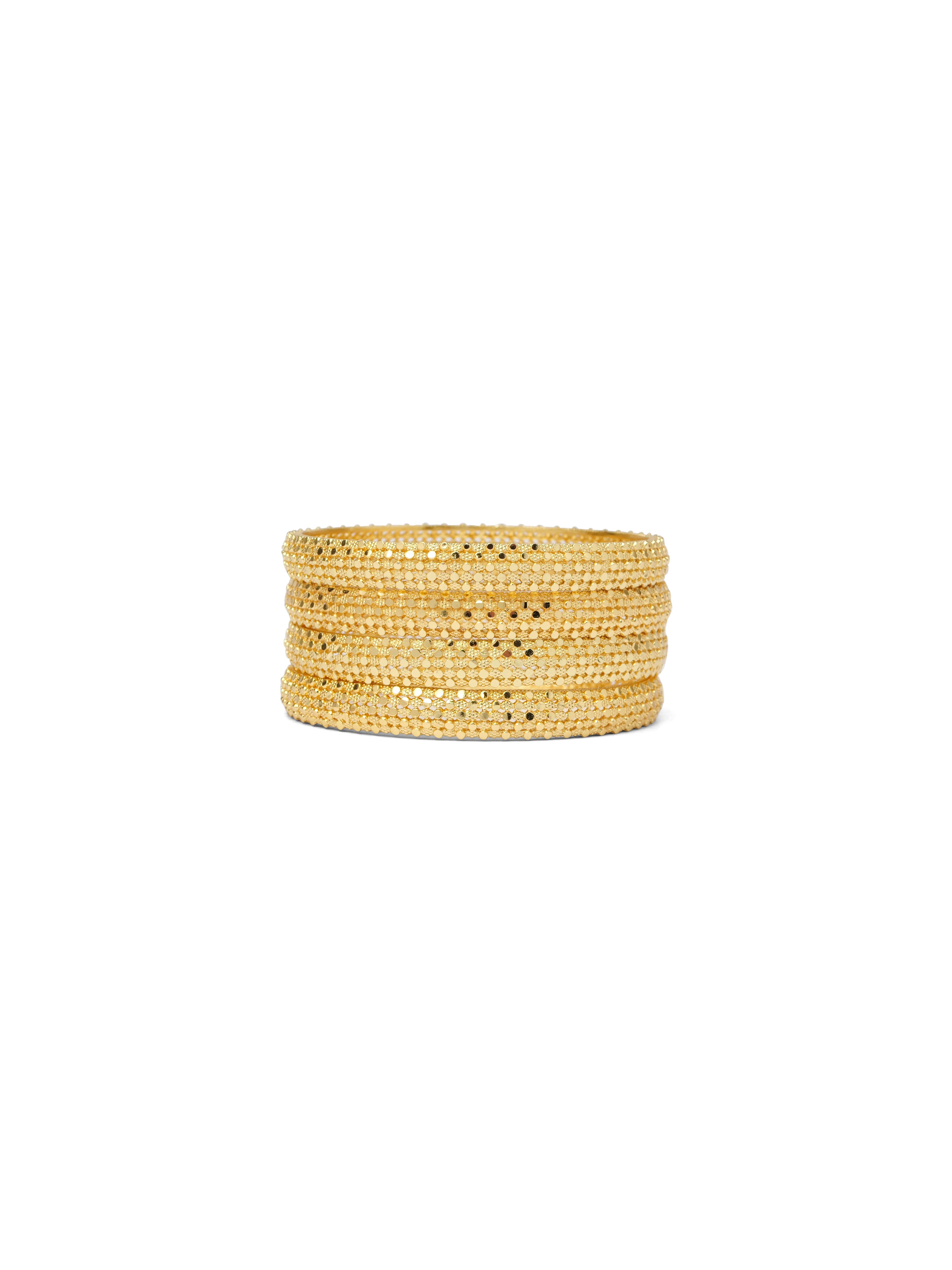 Deepa Set of 4 Classic Gold Bangles