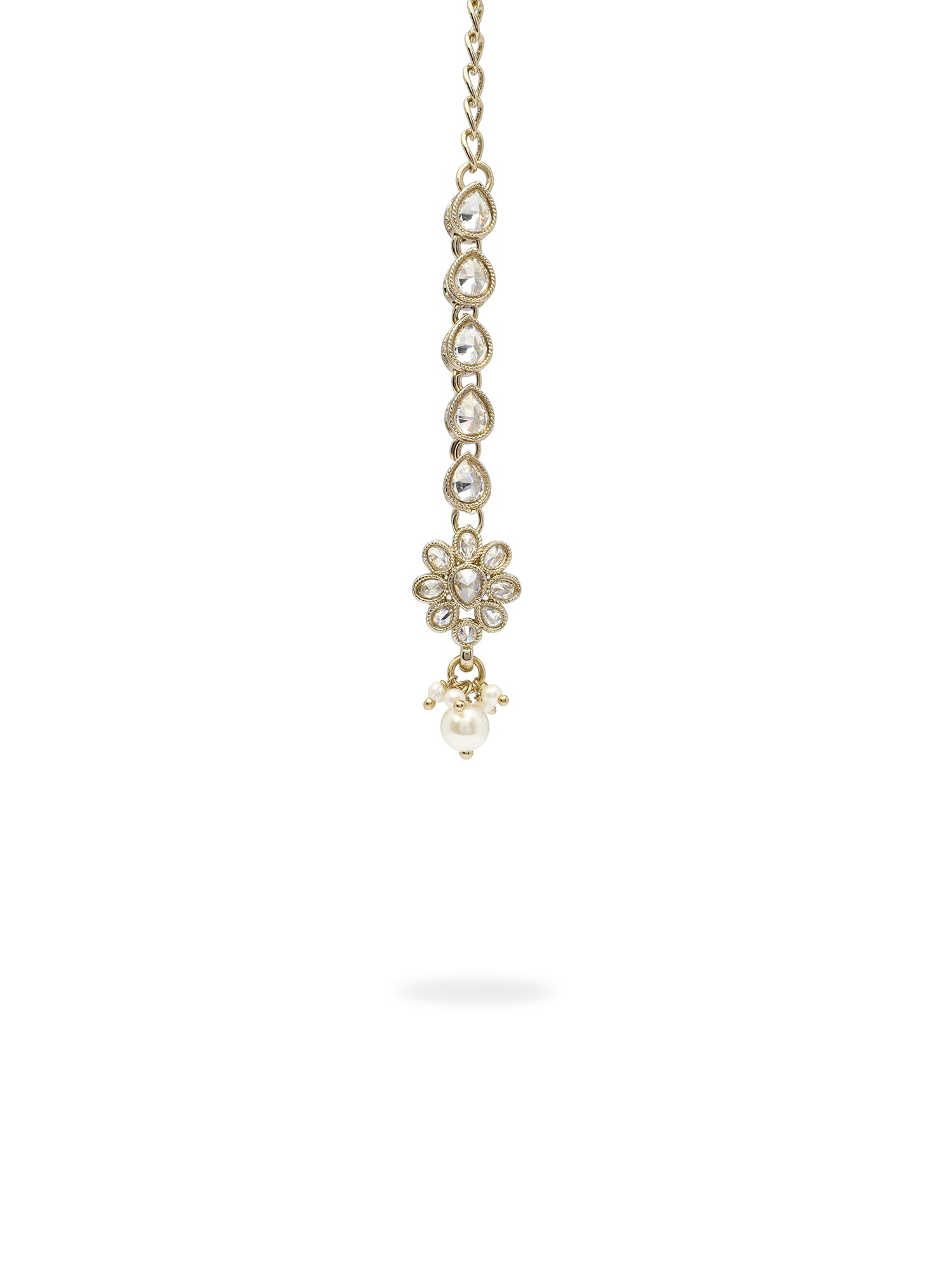 Devani Necklace Set in White and Antique Gold