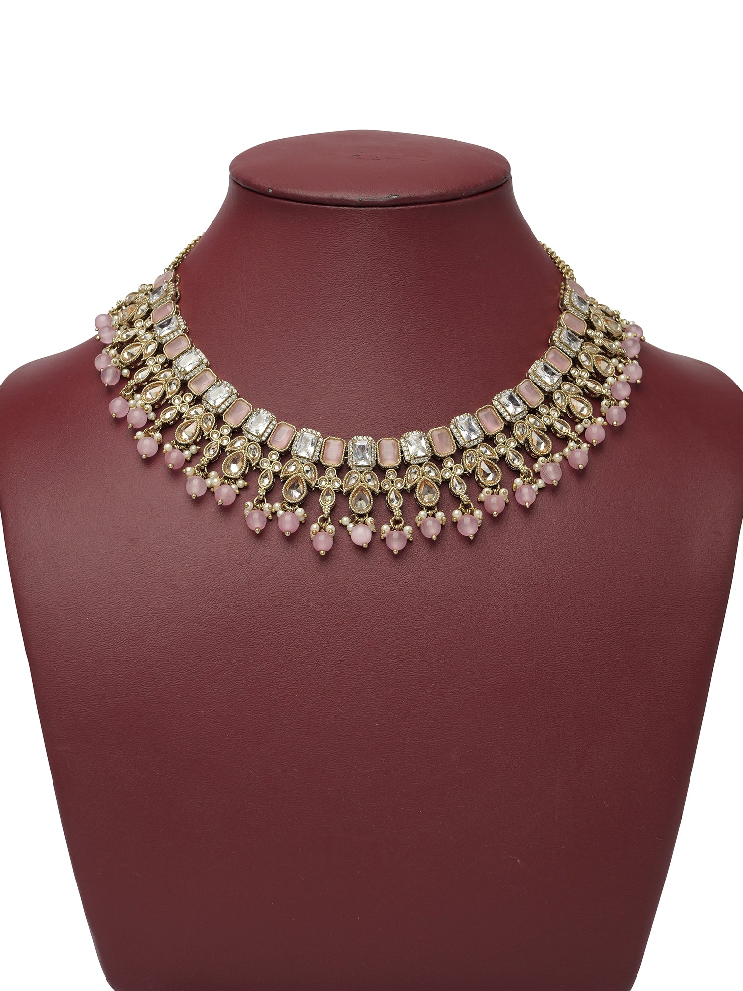 Devanshi Necklace Set in Light Pink