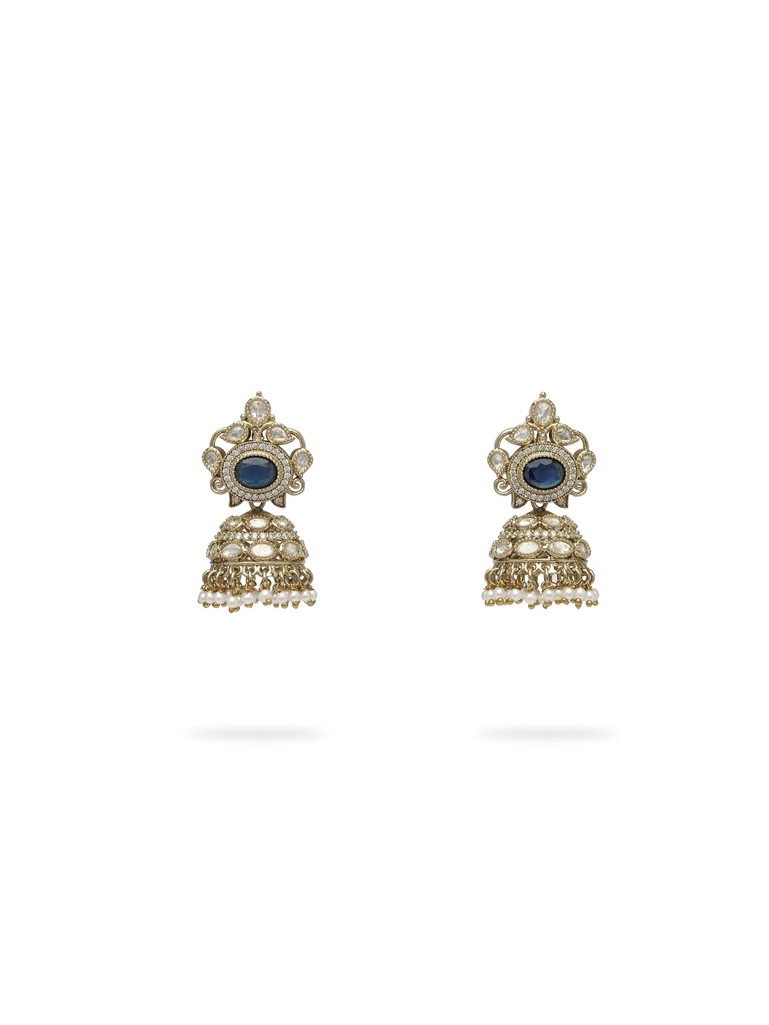 Devi Kundan Necklace Set in Blue