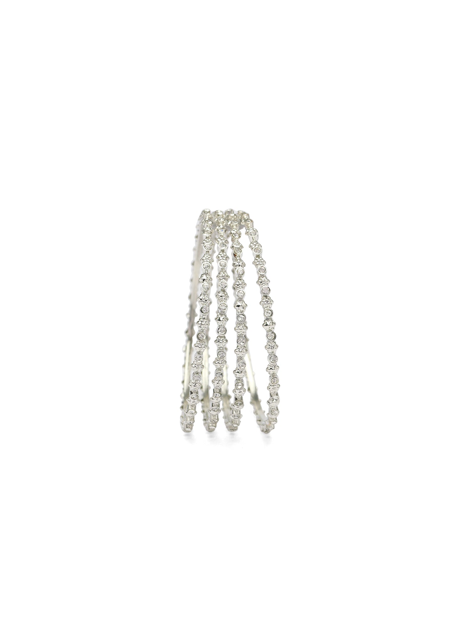 Diya Children's Bangles in Rhodium