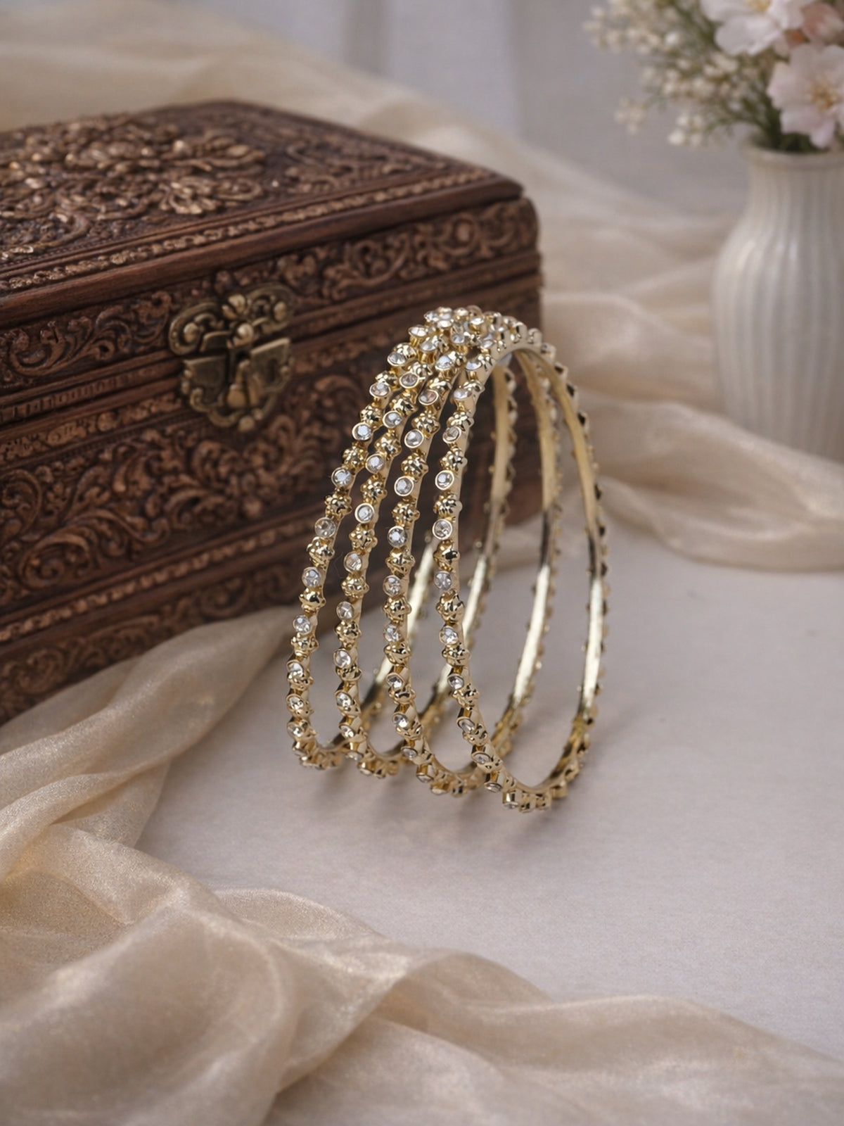 Diya Children's Bangles in Antique Gold