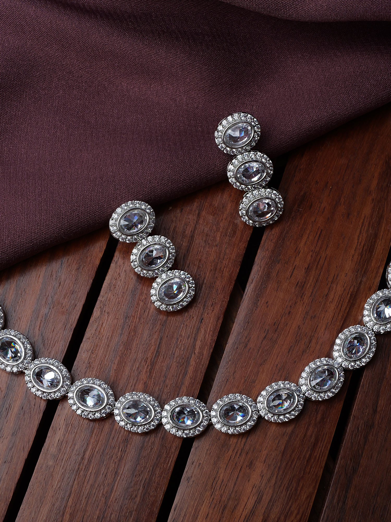 Elena Rhodium Necklace Set