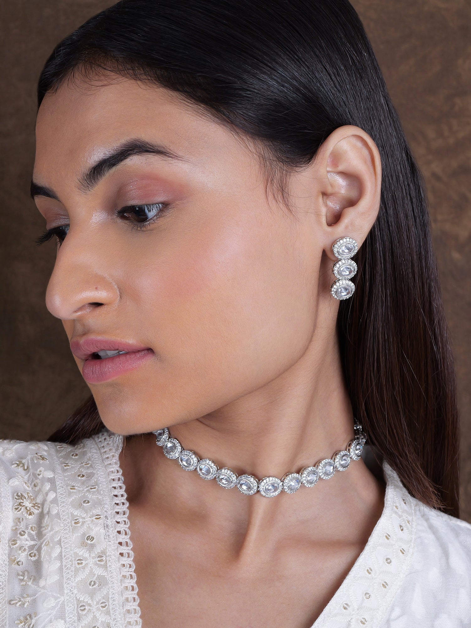 Elena Rhodium Necklace Set