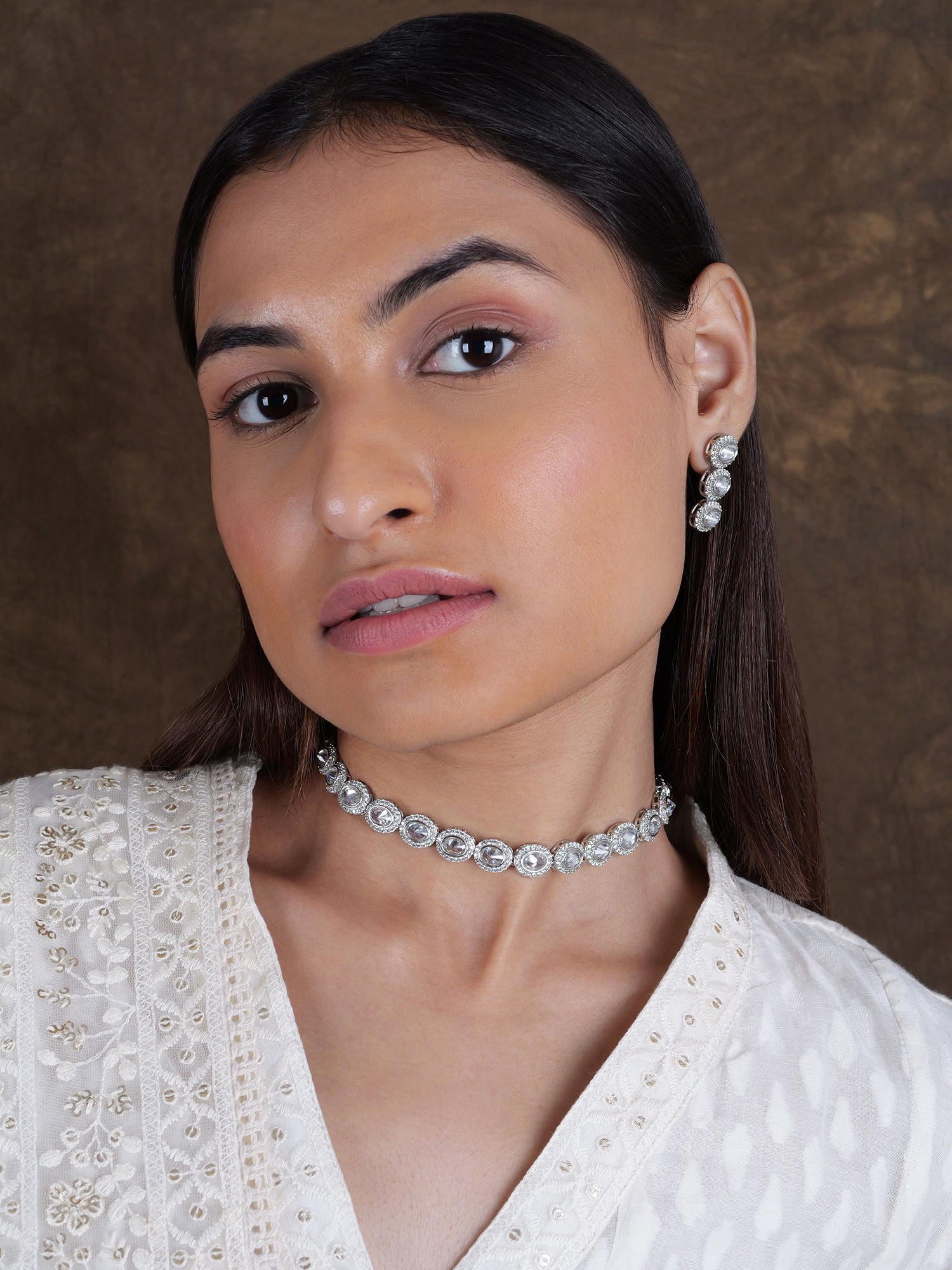 Elena Rhodium Necklace Set