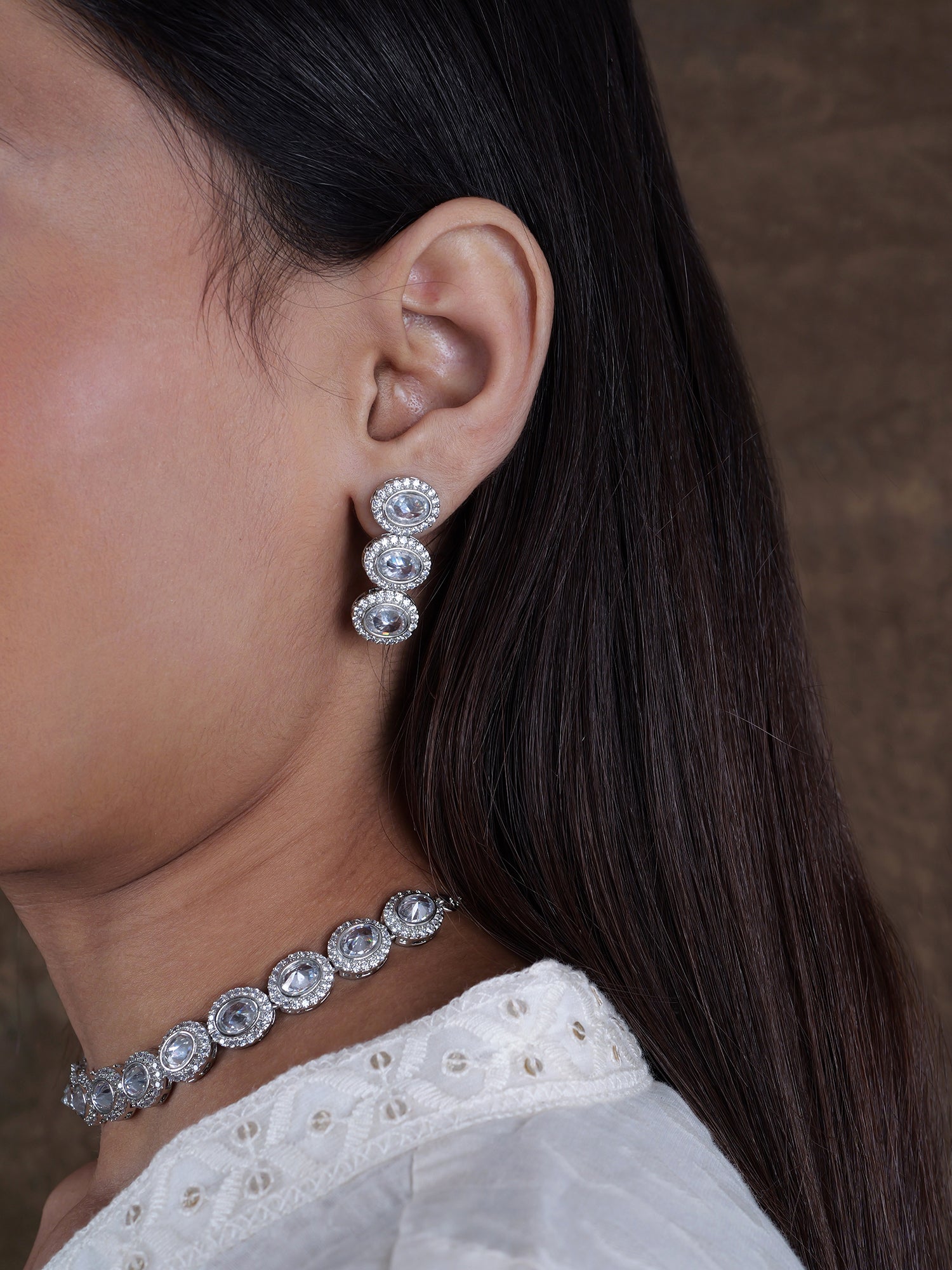 Elena Rhodium Necklace Set