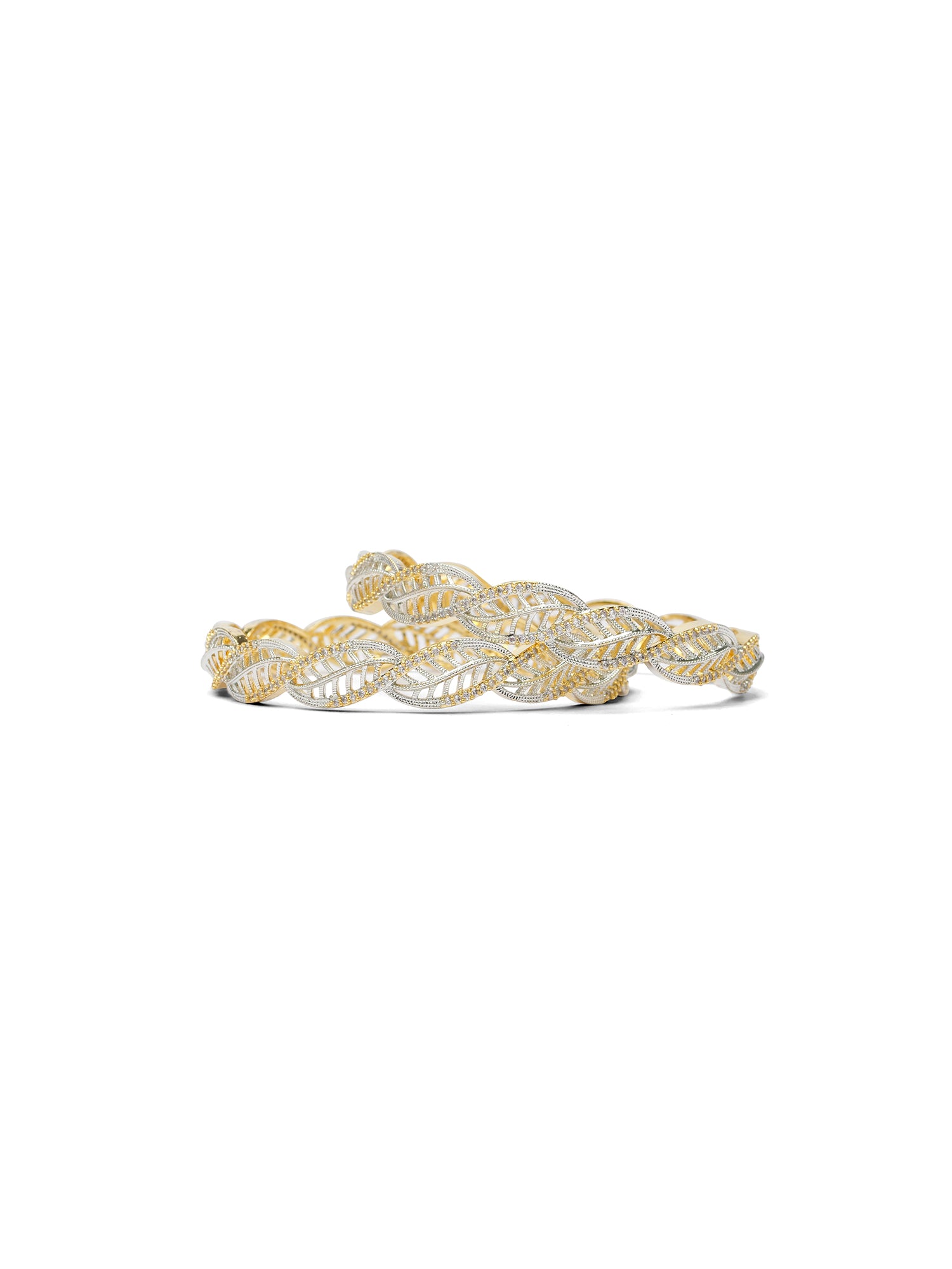 Elina Cubic Zirconia Kadas in White and Gold