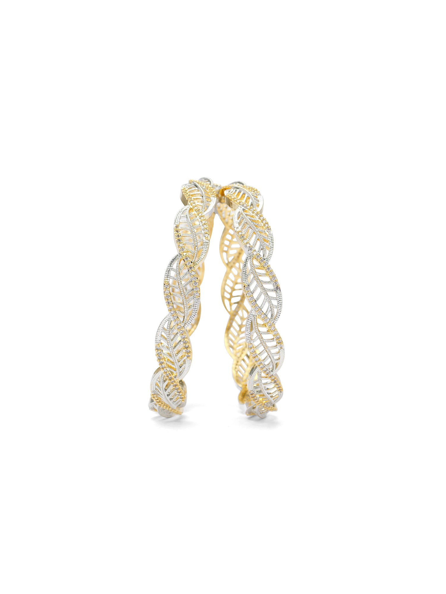Elina Cubic Zirconia Kadas in White and Gold