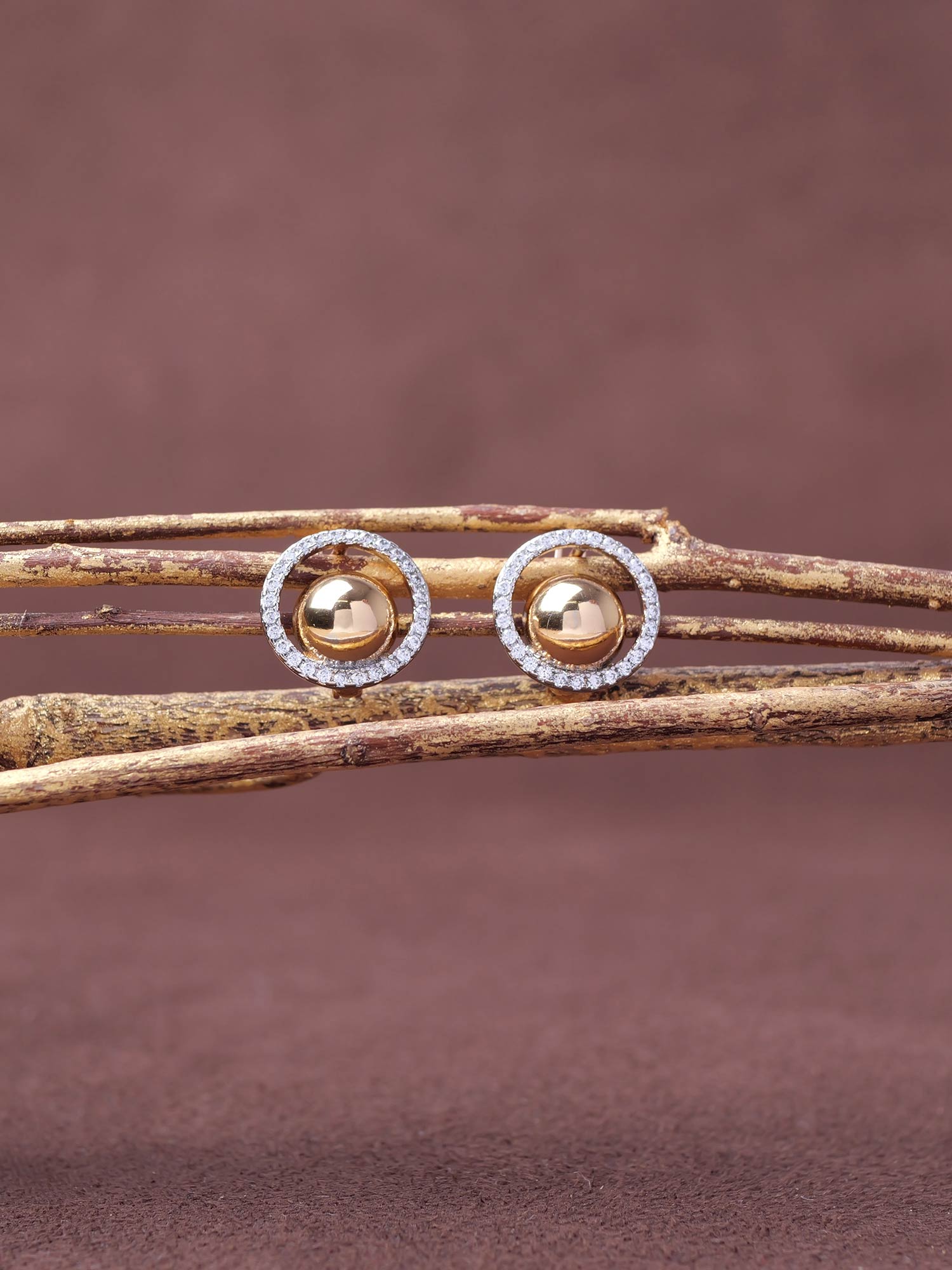 Ellie Halo Cubic Zirconia Stud Earrings