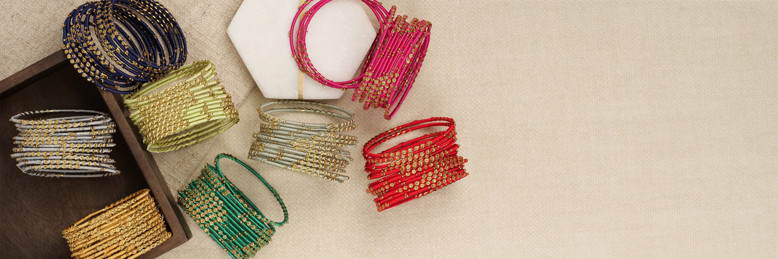FLORAL THREAD BANGLES