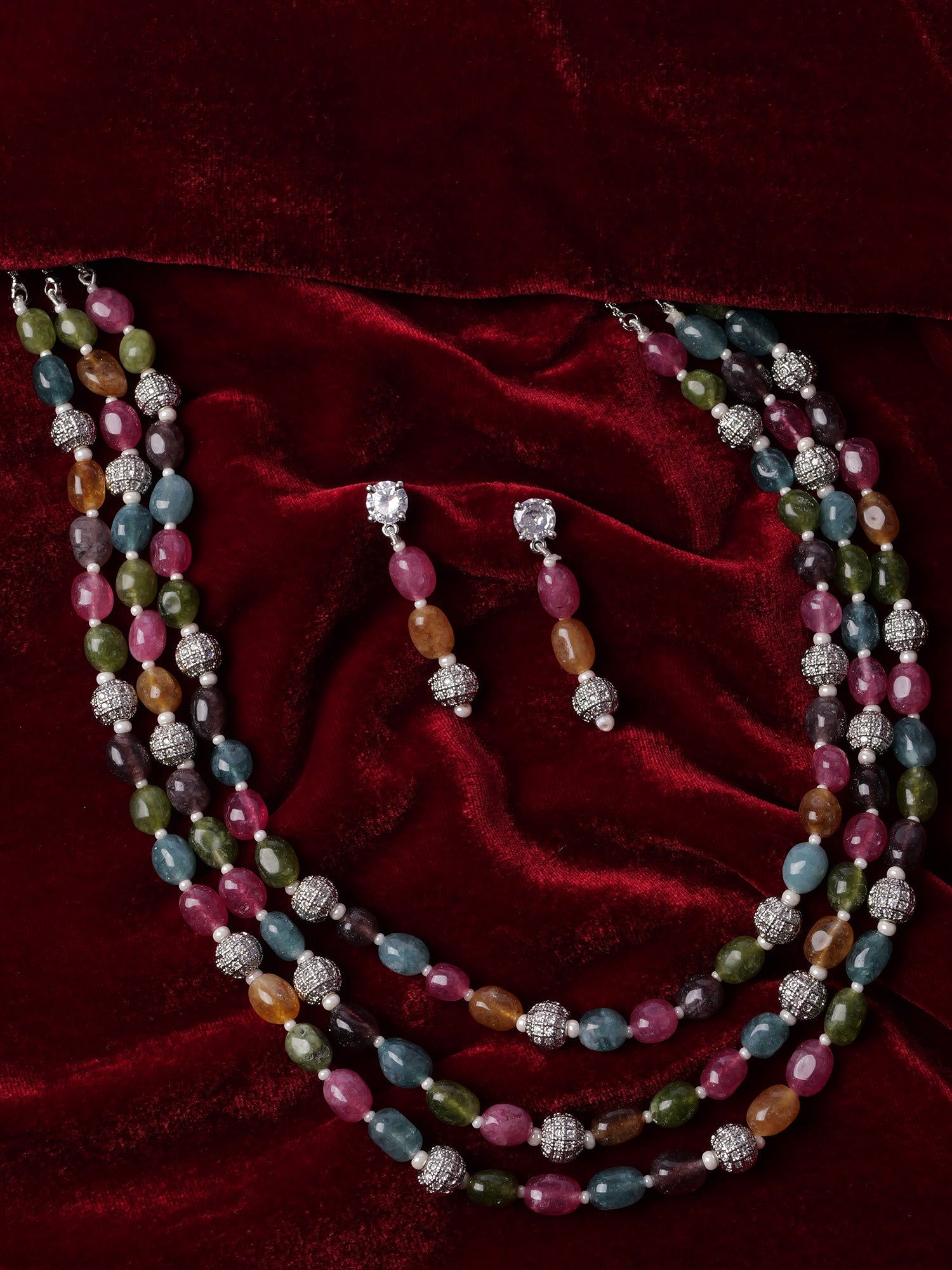 Faceted Crystal Bead Long Chain