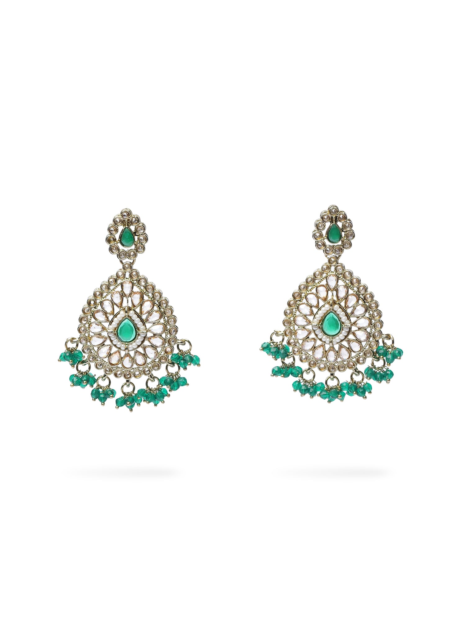 Fareeha Necklace Set in Green