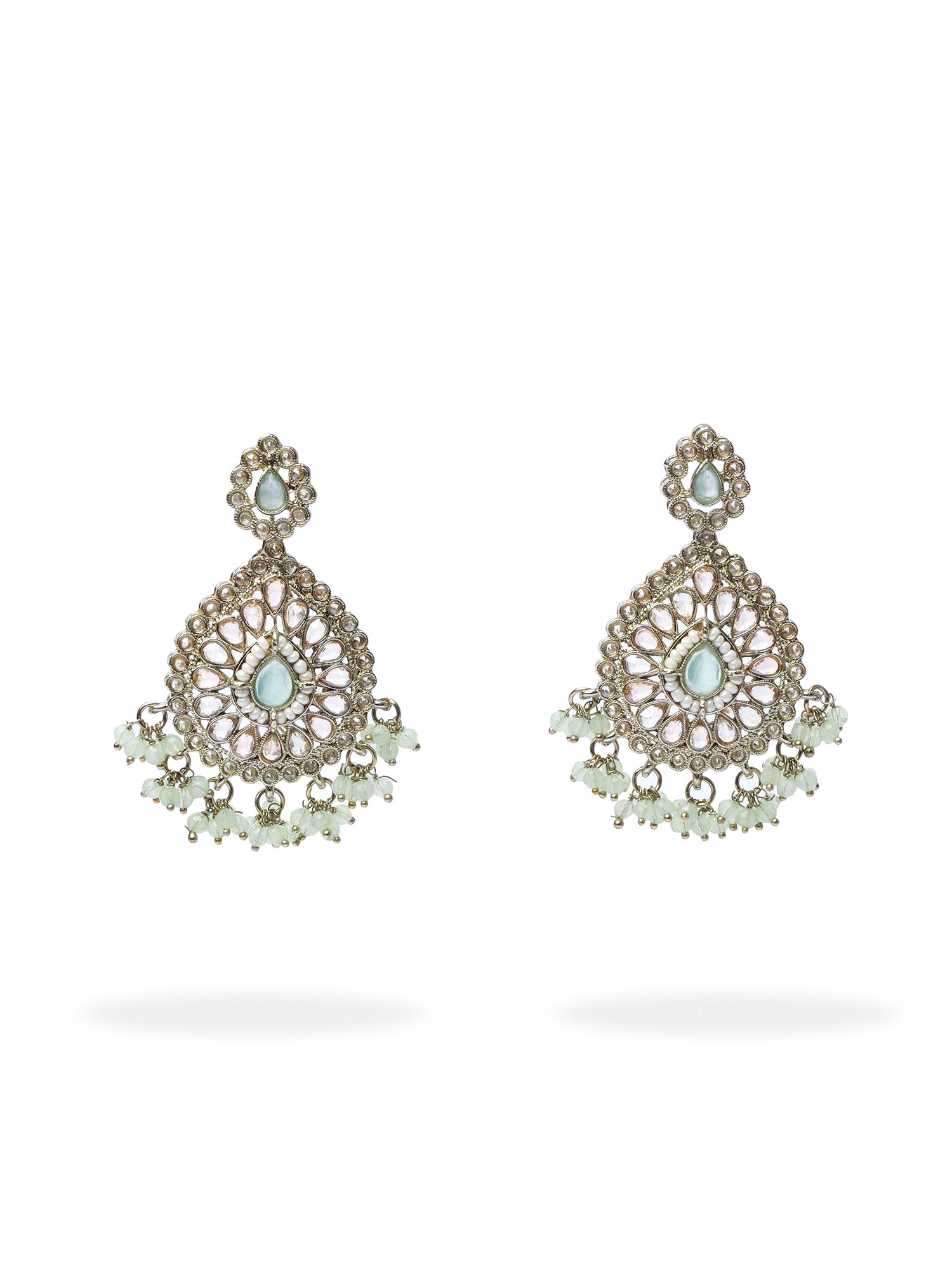 Fareeha Necklace Set in Mint