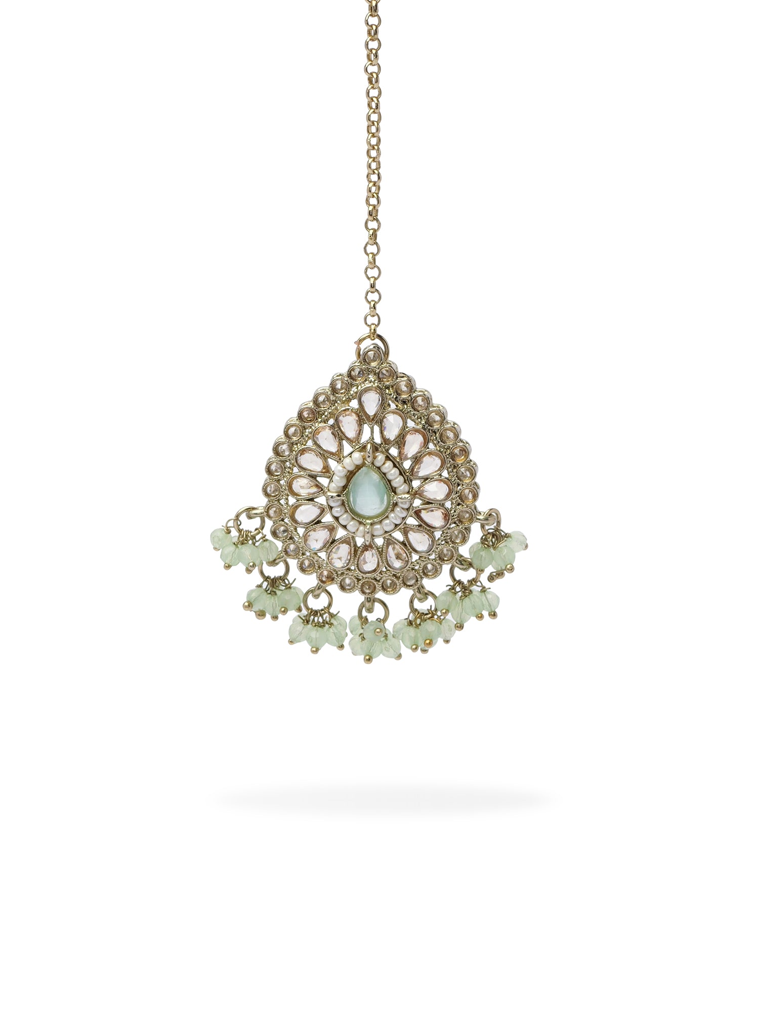 Fareeha Necklace Set in Mint