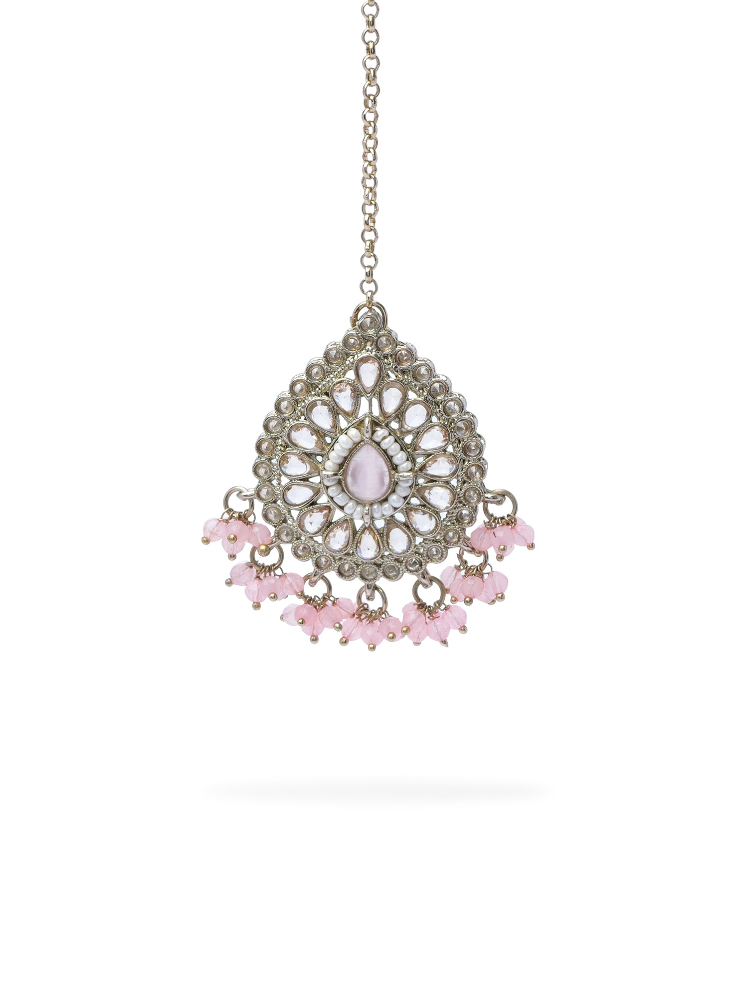 Fareeha Necklace Set in Pink