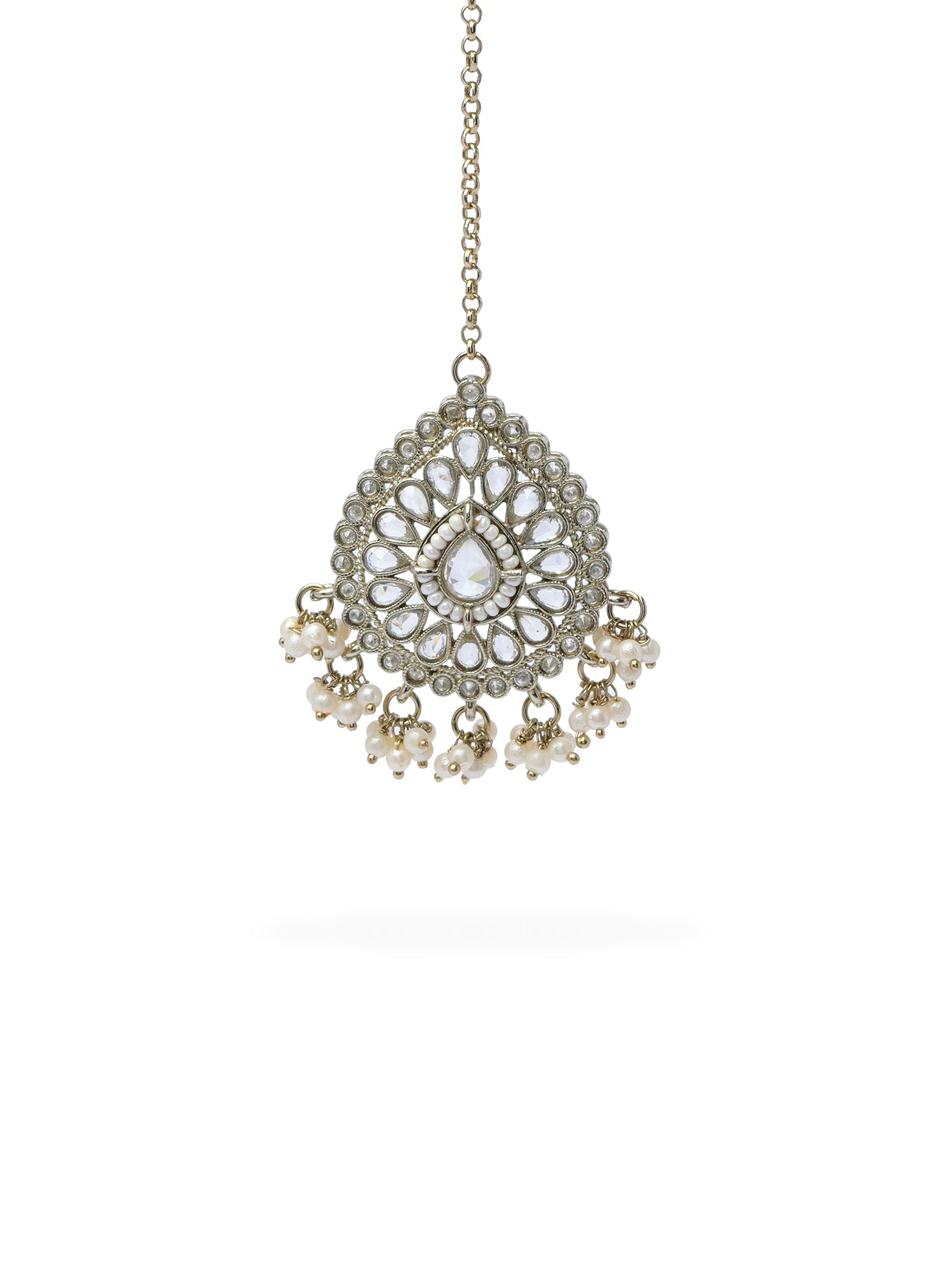 Fareeha Necklace Set in White