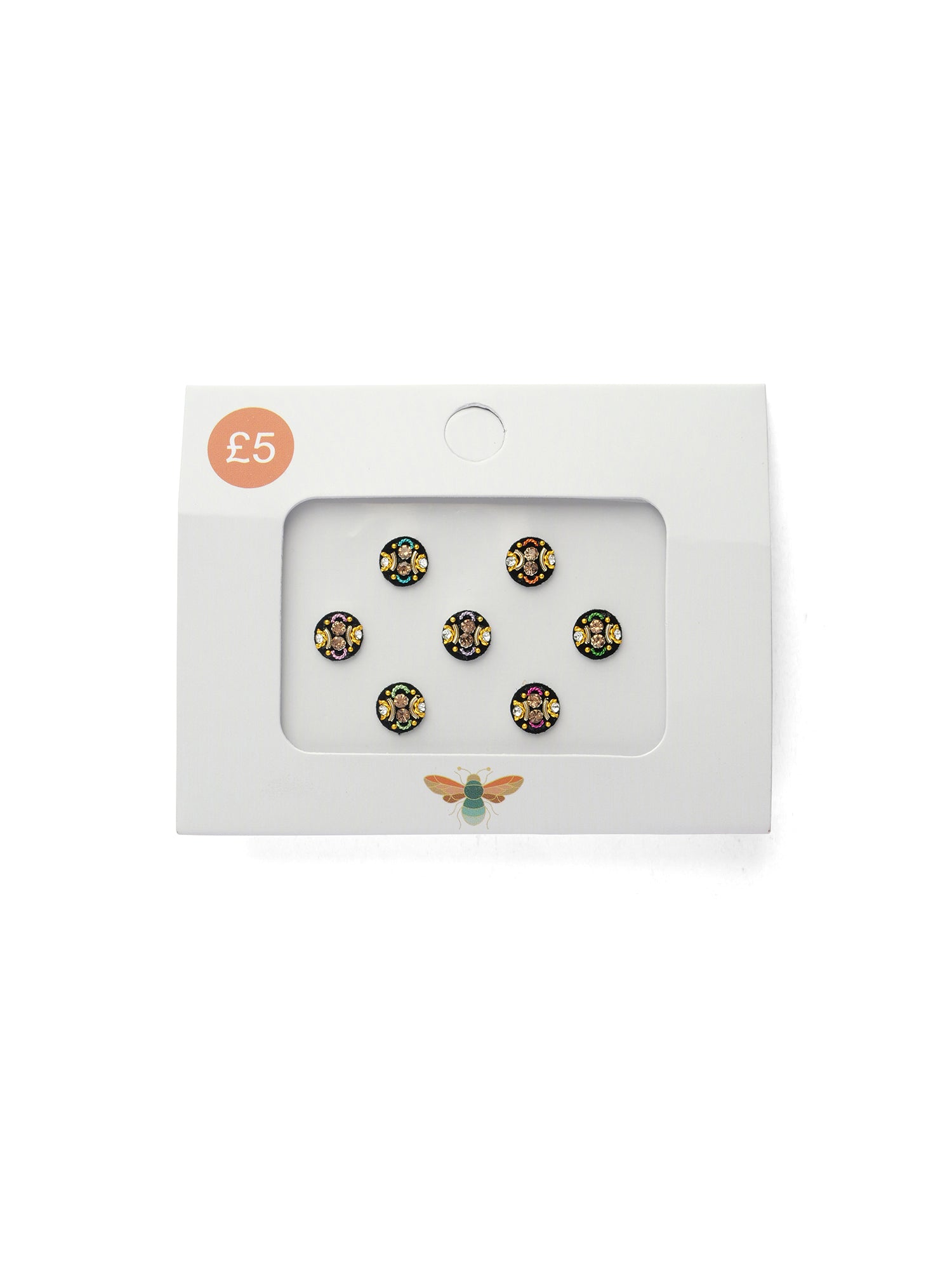 Faria Round Black Bindis