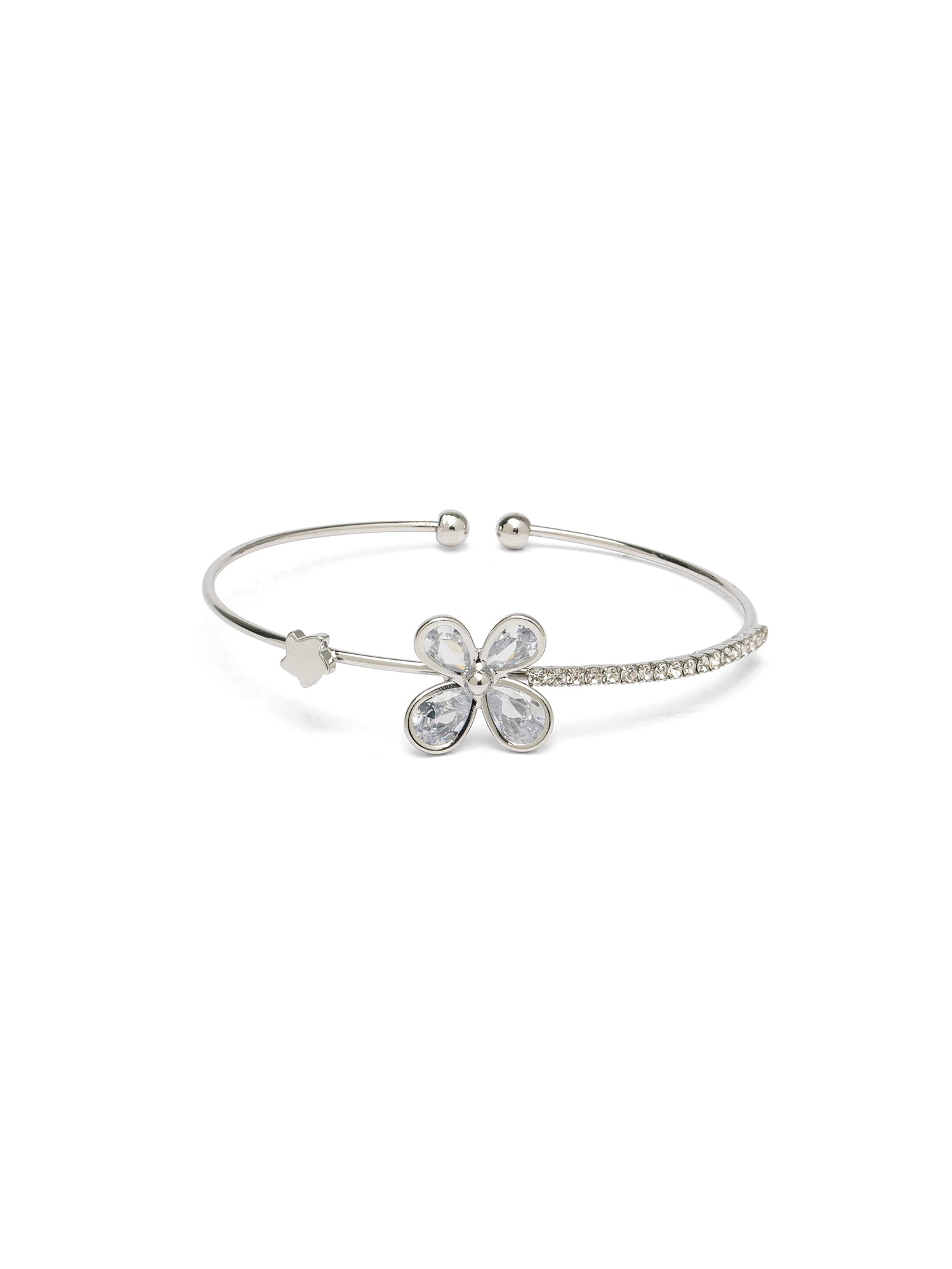 Flora Children's Bracelet in Rhodium