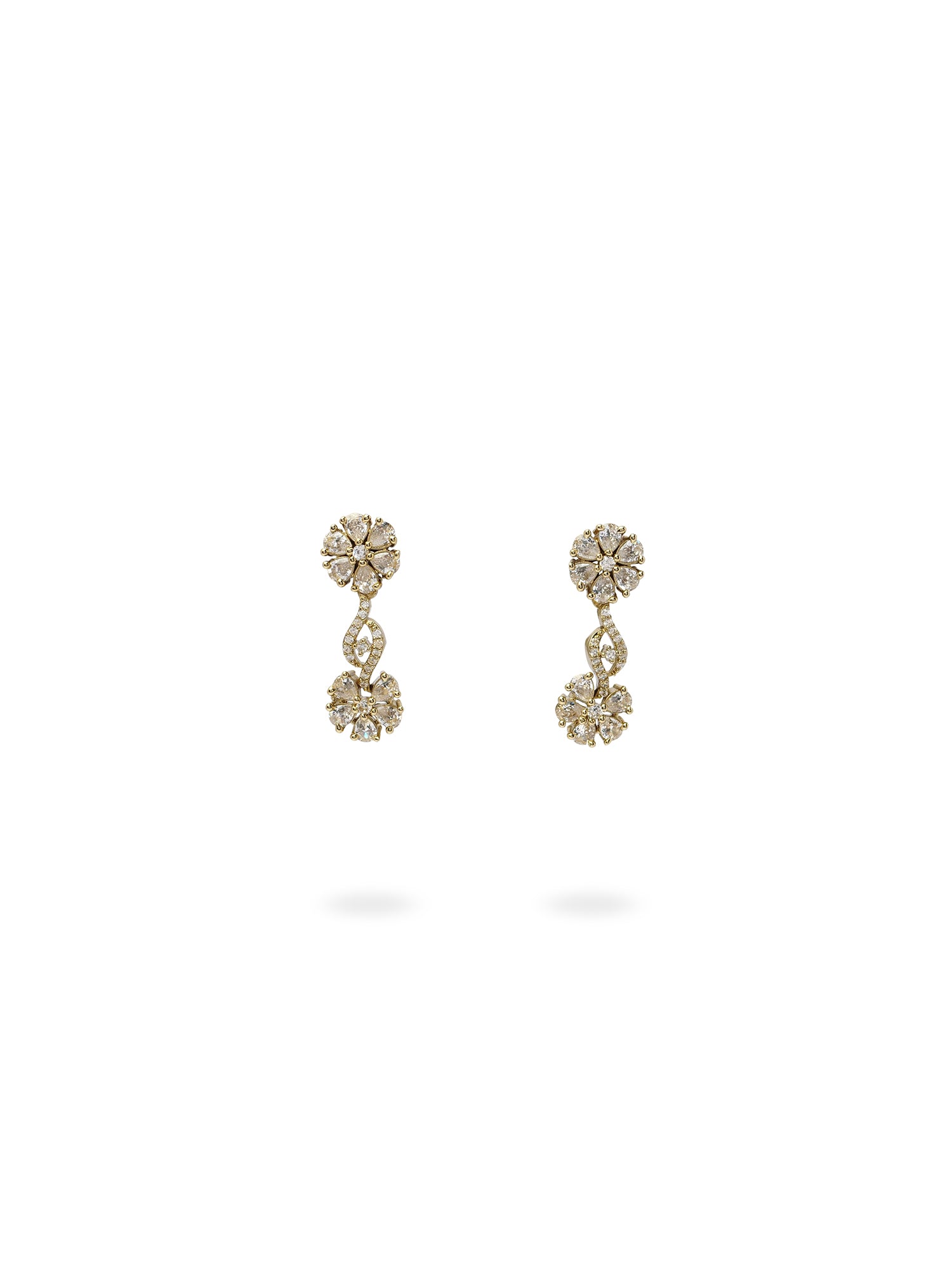 Flora Cubic Zirconia Necklace Set in White