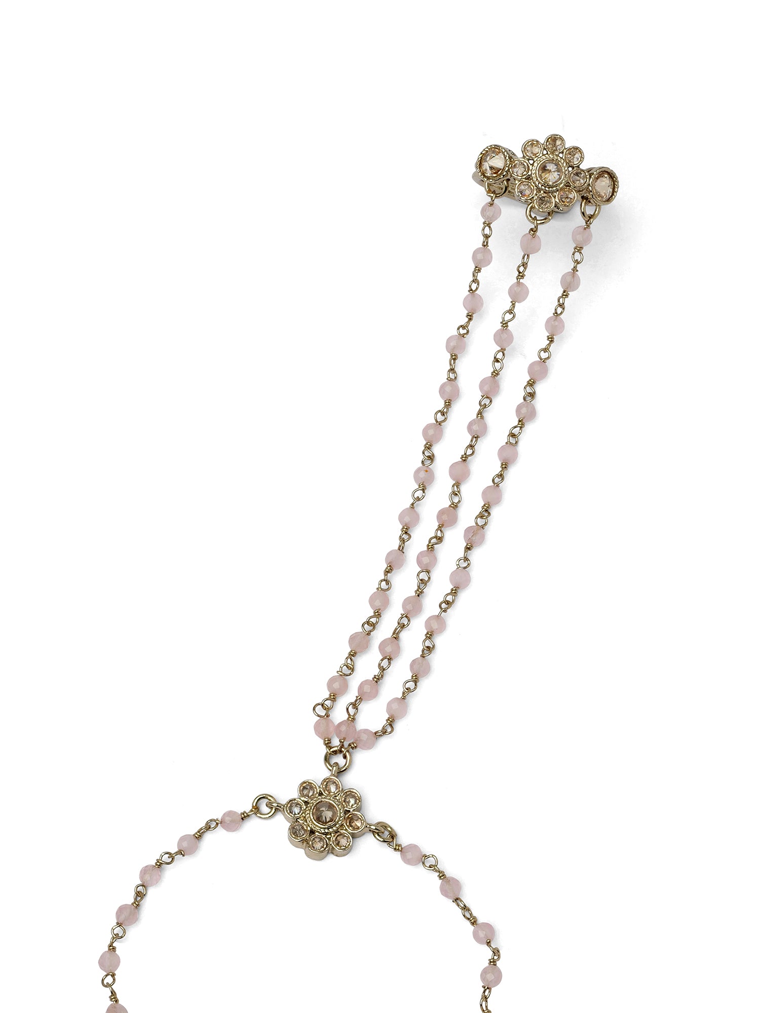 Forever Floral Triple Hand Chain in Light Pink