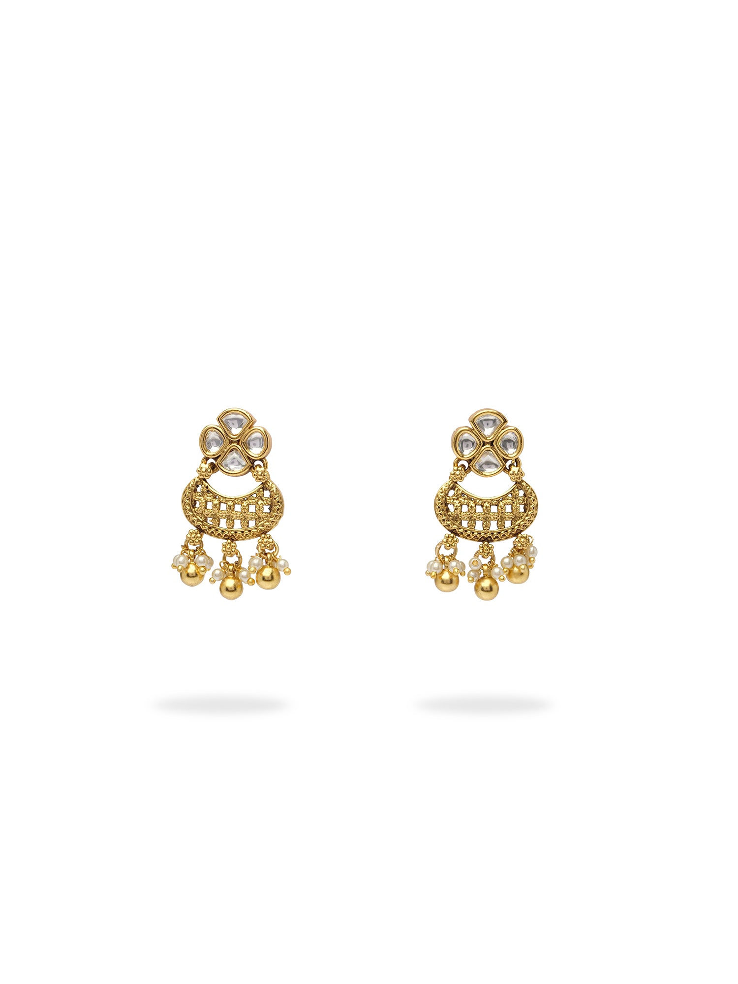 Geetanjli Chandbali Earrings in White
