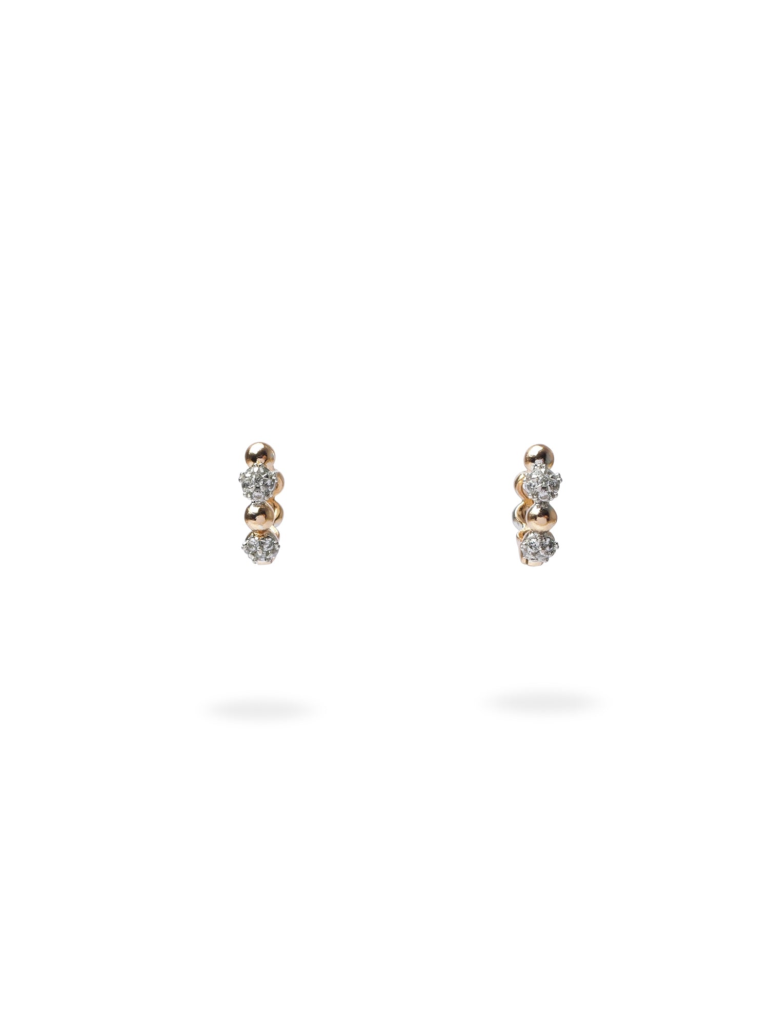 Grace Huggie Earrings in White