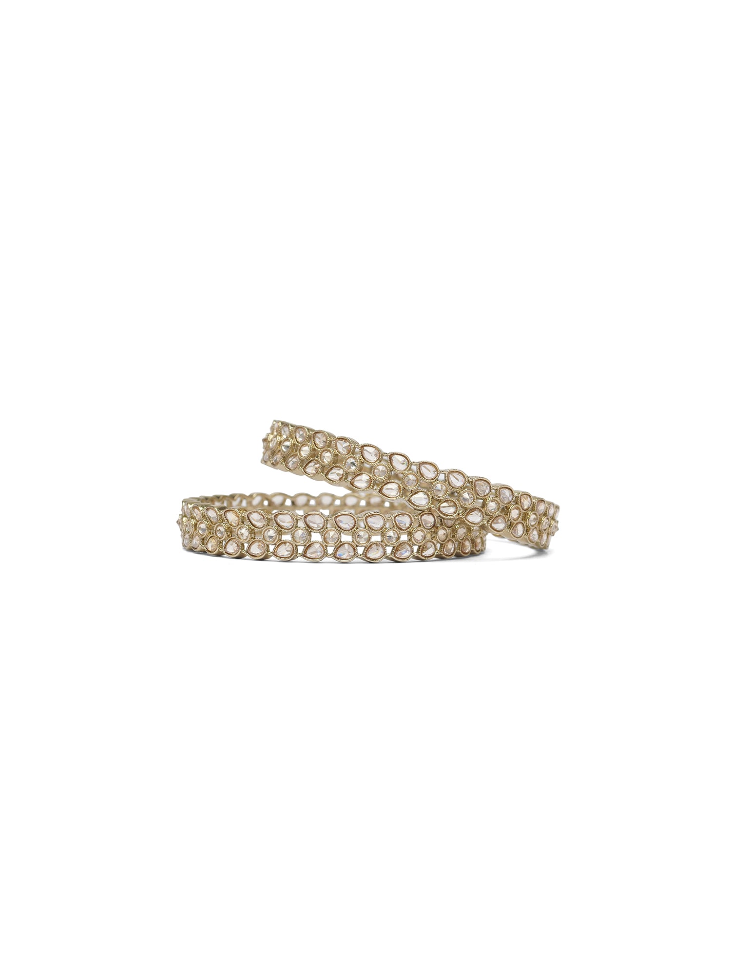 Gulabi Kada Bangles in Champagne