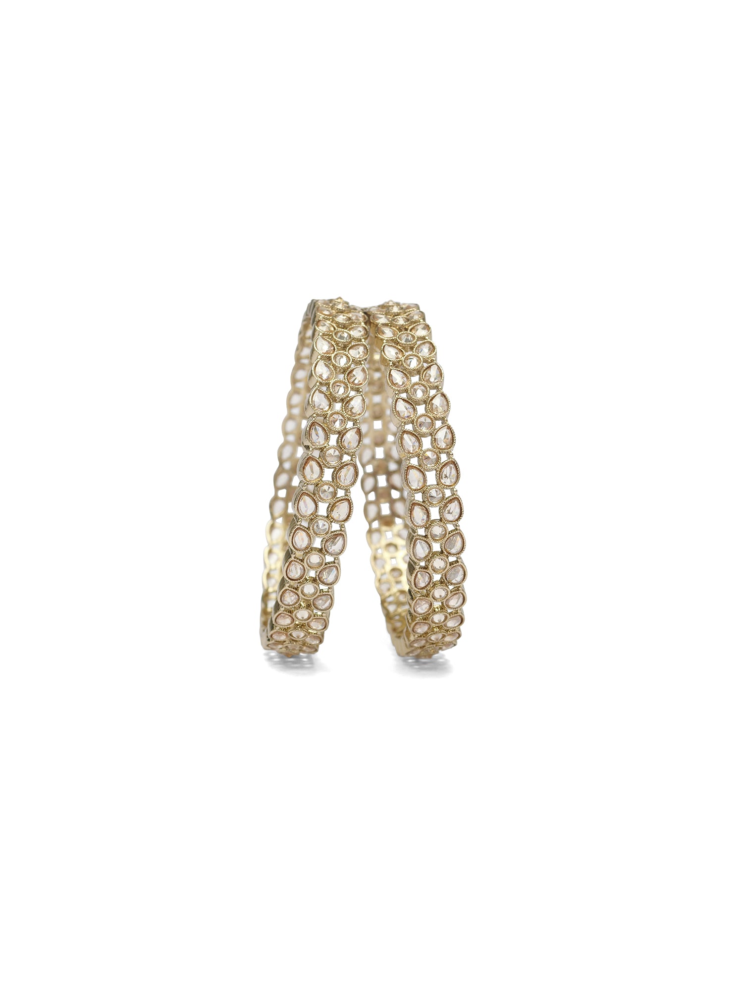 Gulabi Kada Bangles in Champagne