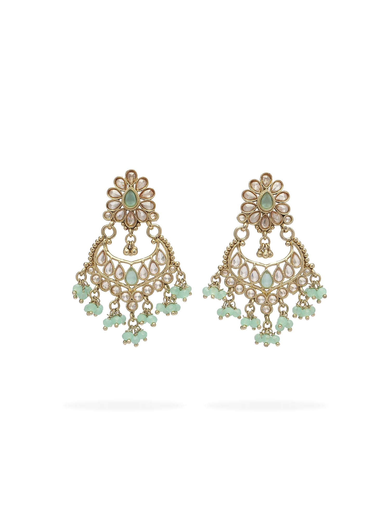 Gulnaz Chandbali Earrings in Light Blue