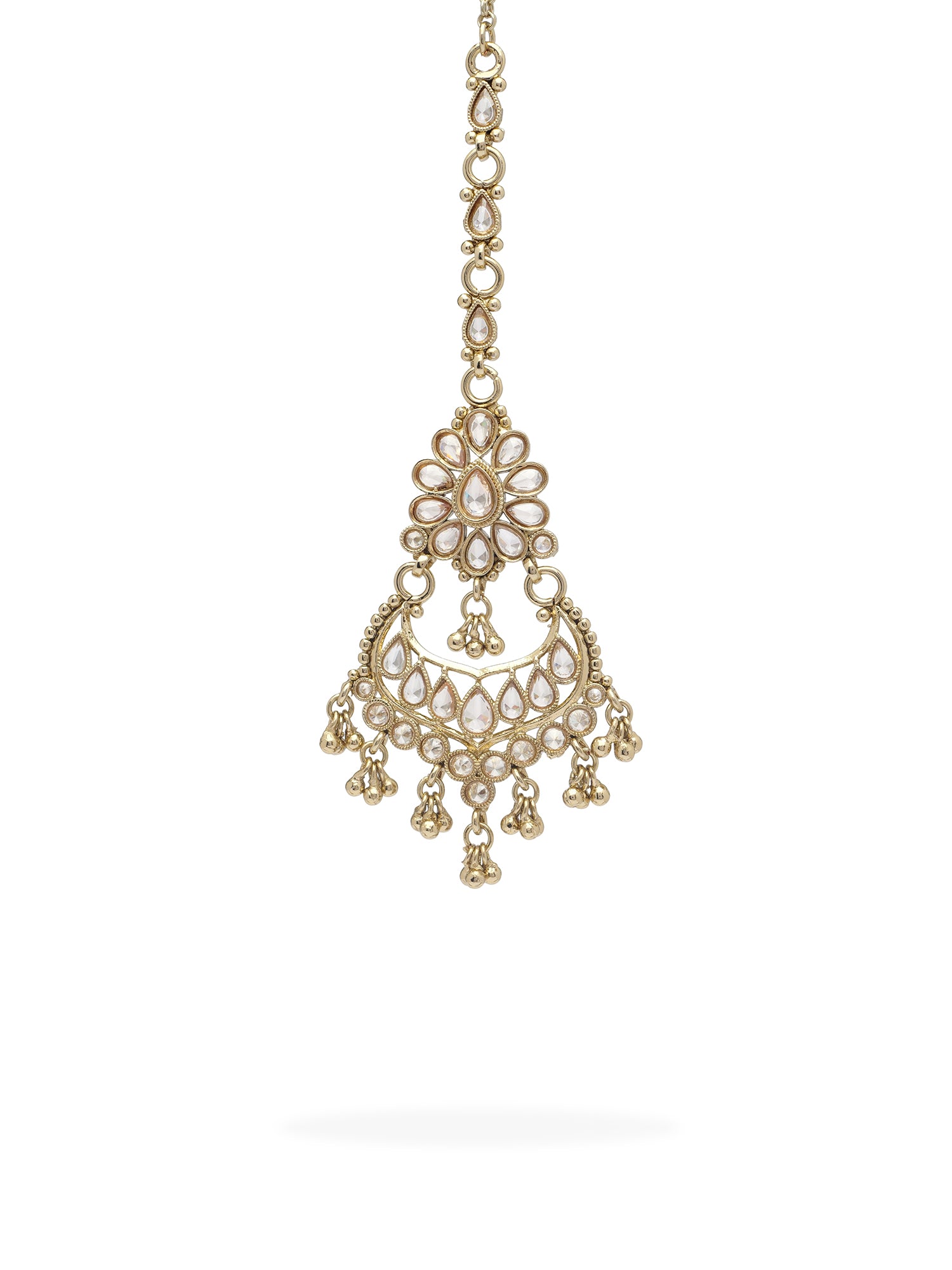Gulnaz Maang Tikka in Antique Gold