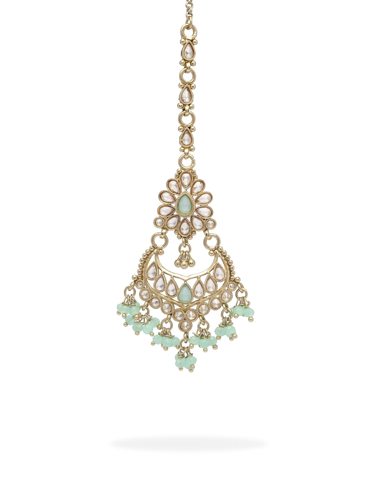 Gulnaz Maang Tikka in Light Blue
