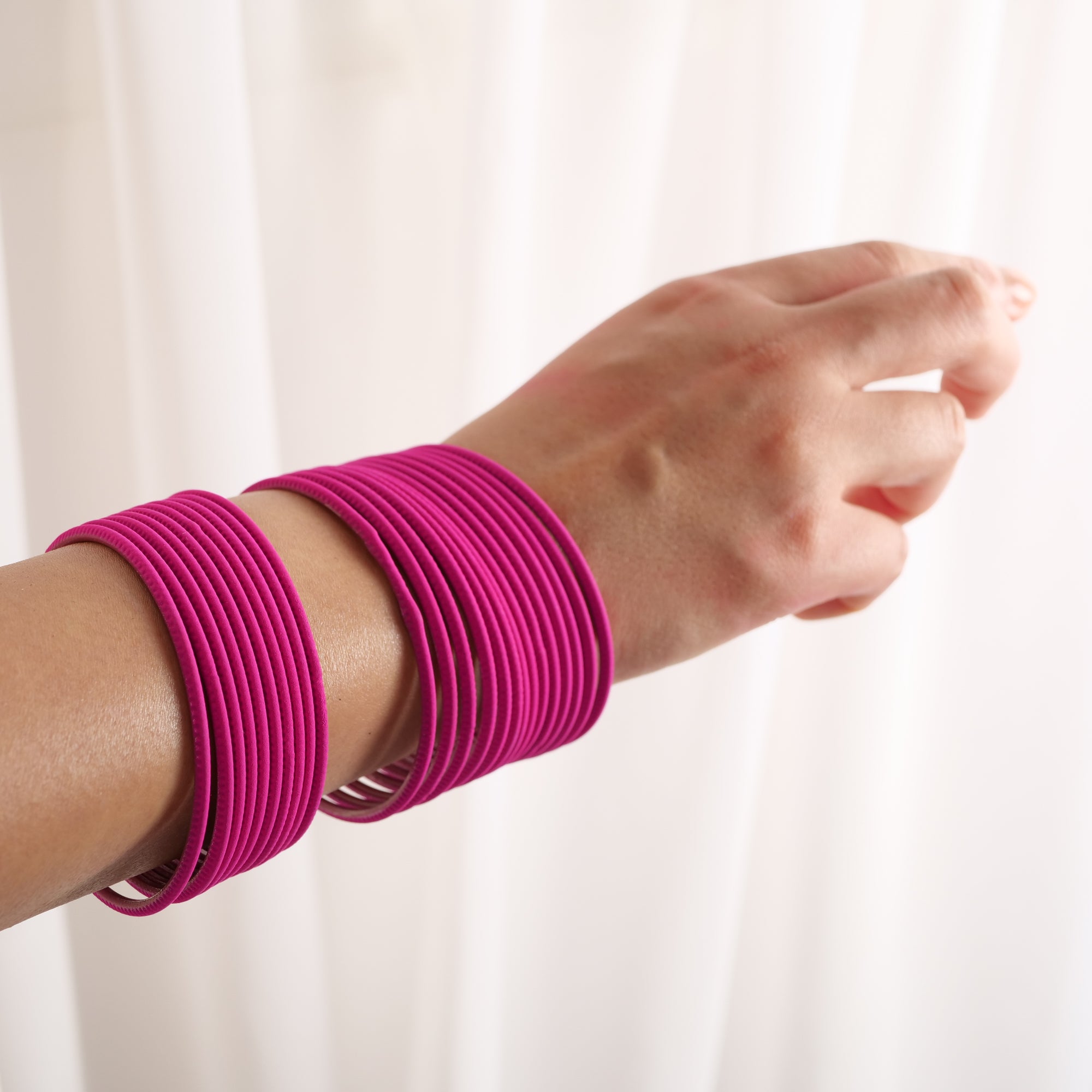 Hot Pink Plain Bangles