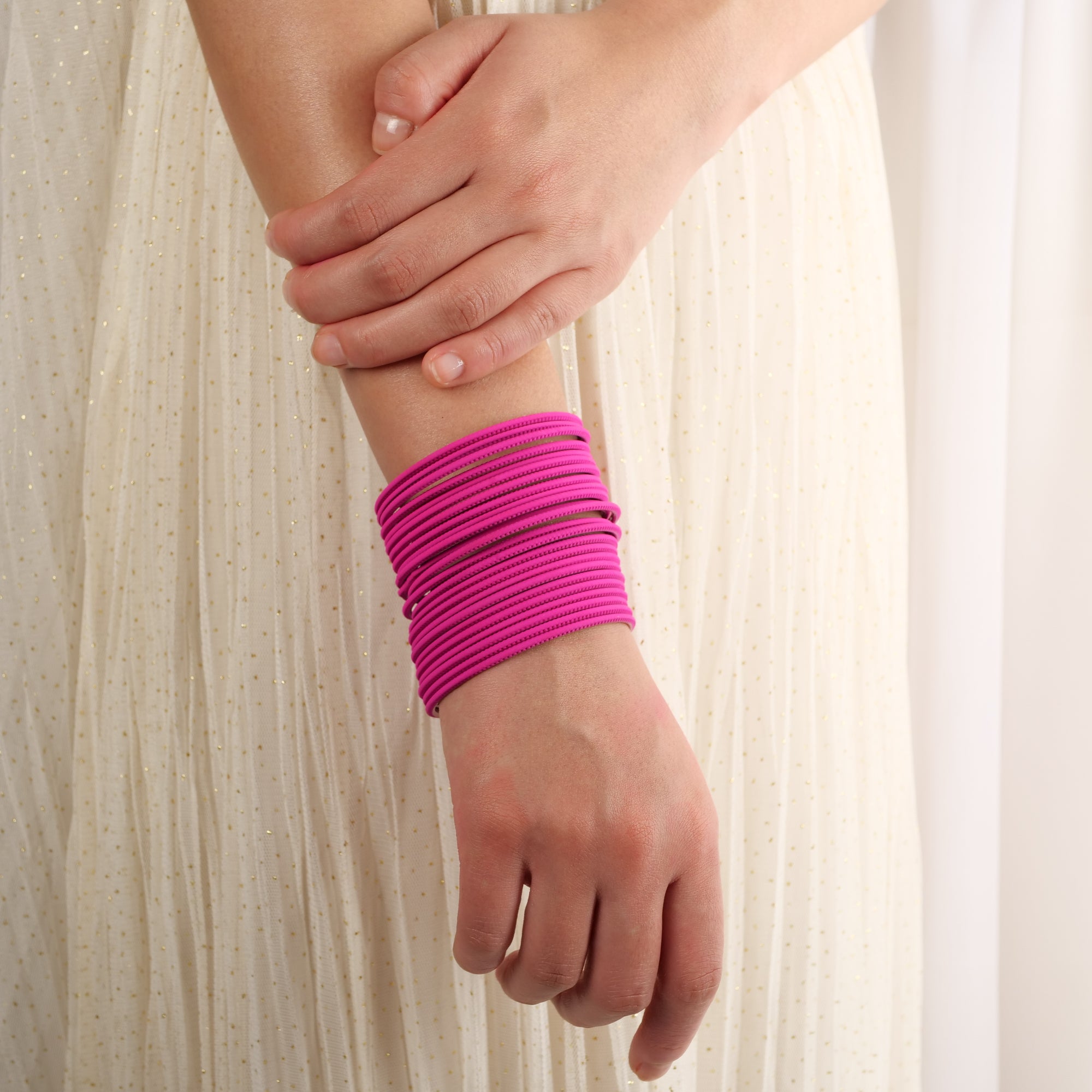 Hot Pink Plain Bangles
