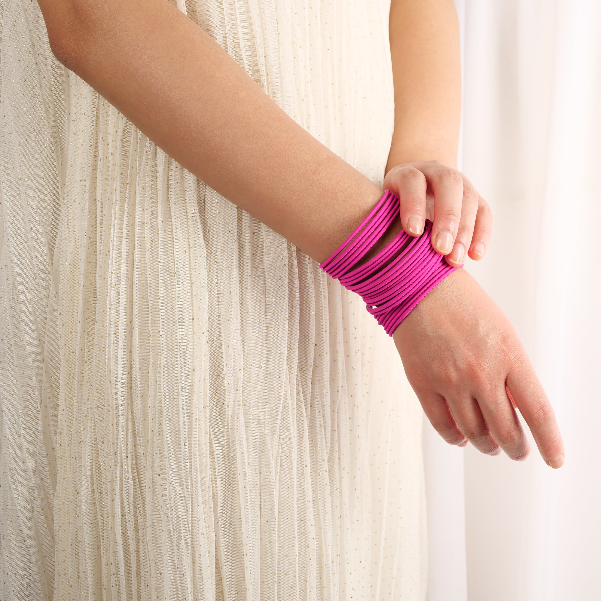 Hot Pink Plain Bangles