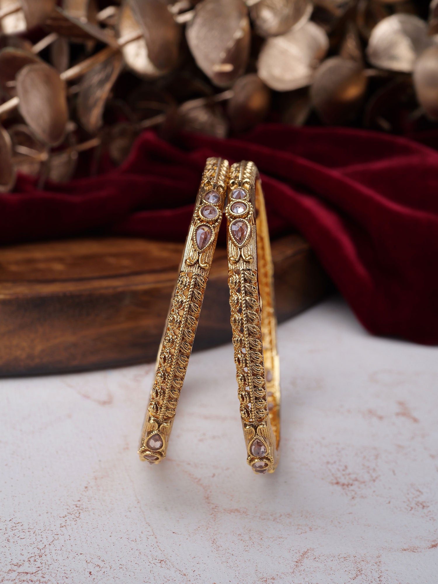 Hema Classic Kada Bangles in Champagne