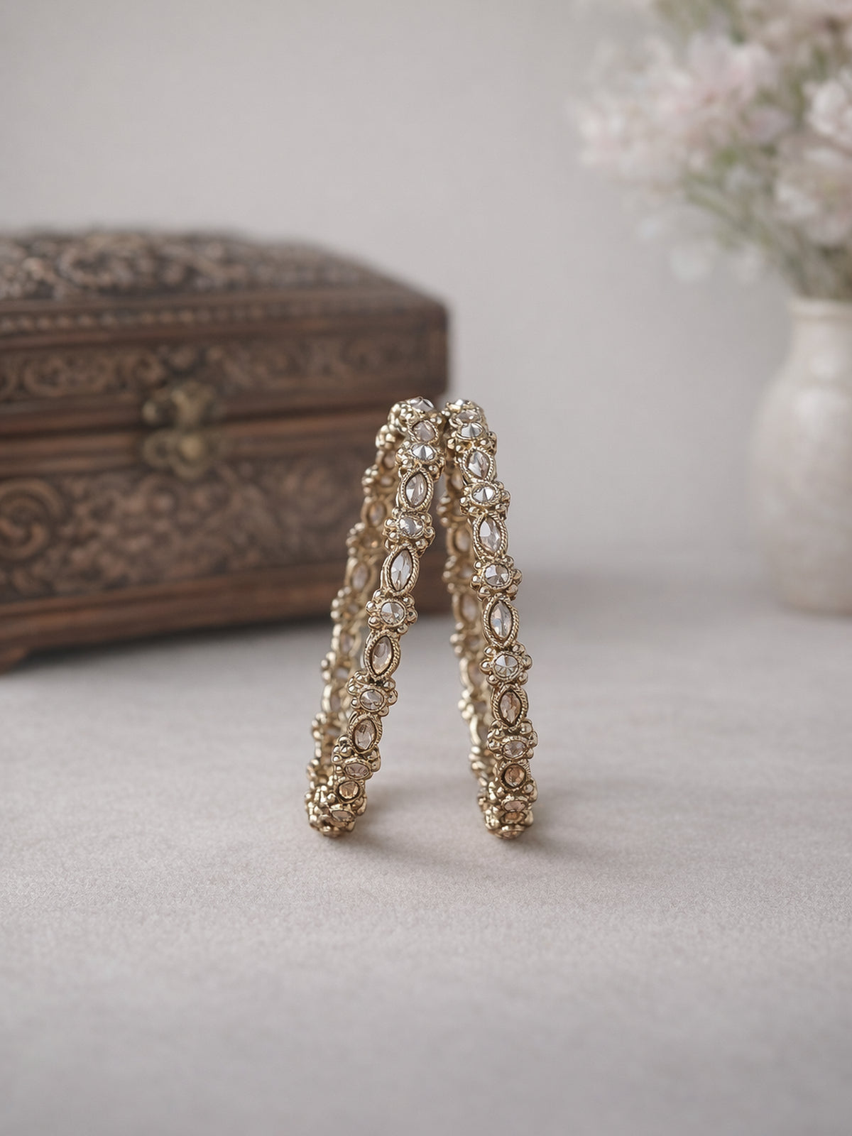 Hina Kada Bangles in Champagne