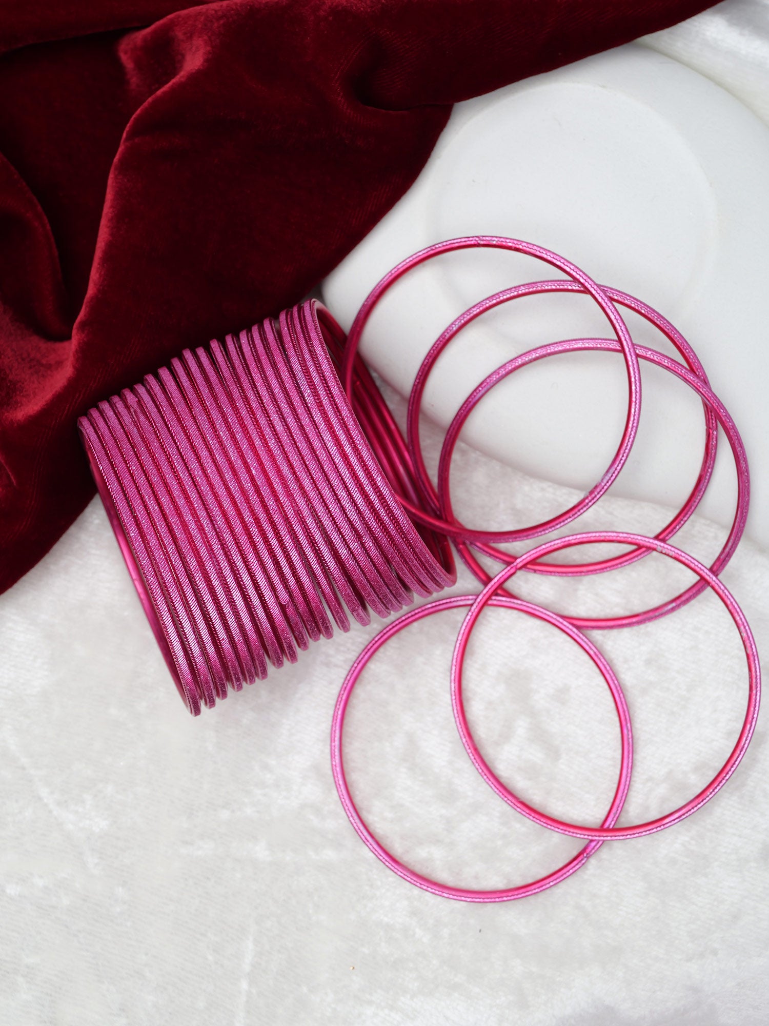 Hot Pink Shimmer Bangles