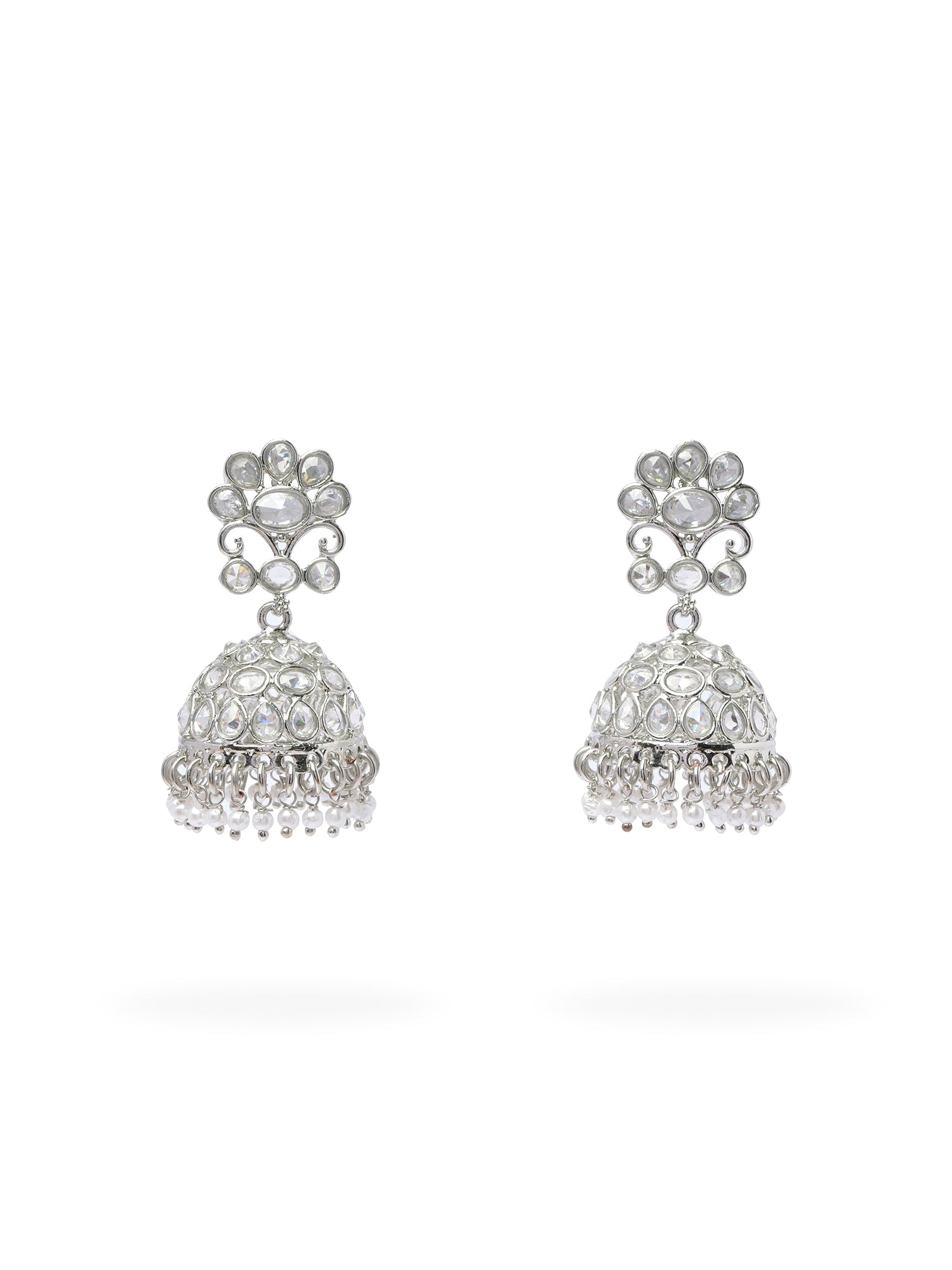 Imara Necklace Set in Pearl and Rhodium