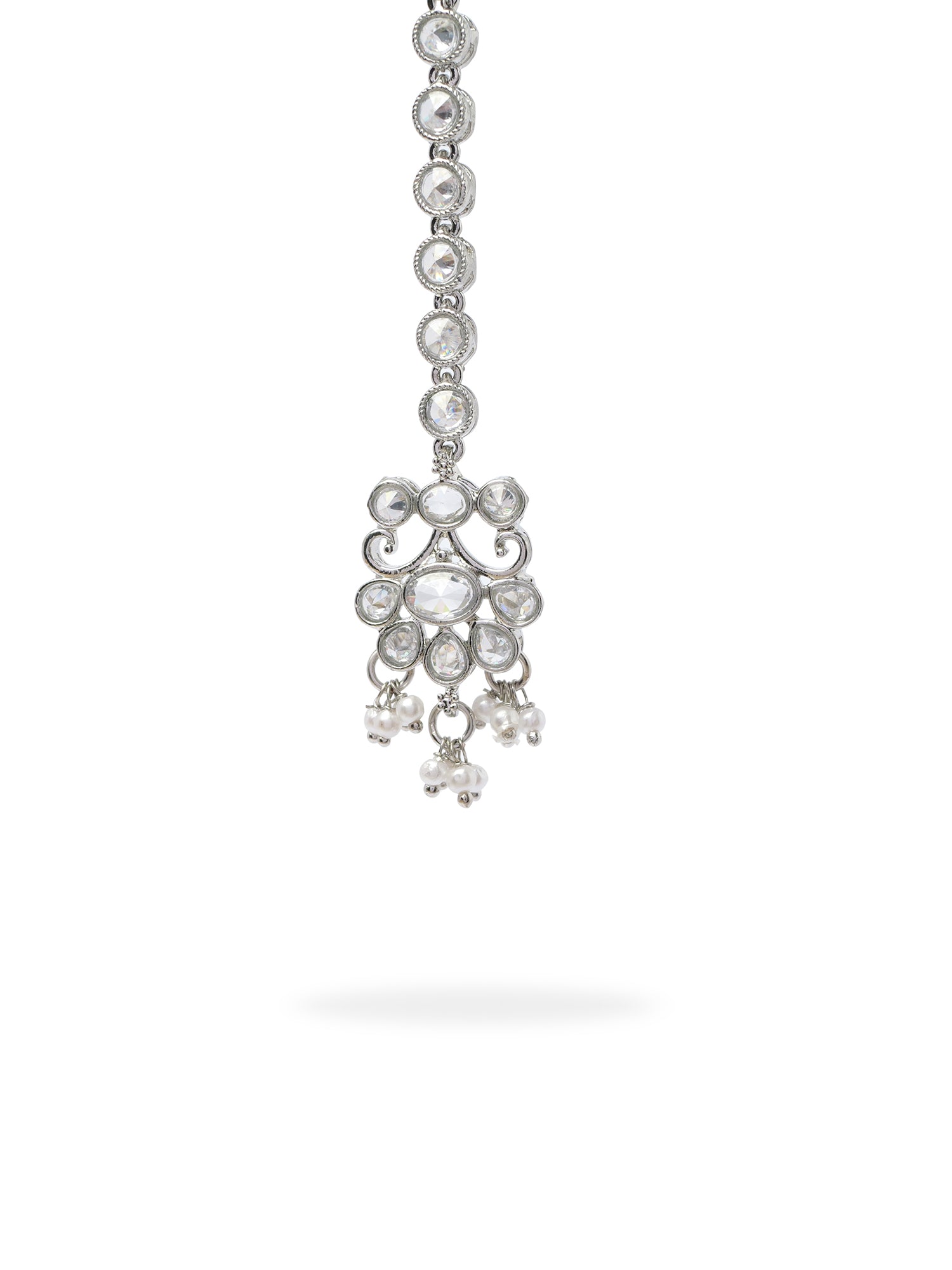 Imara Necklace Set in Pearl and Rhodium