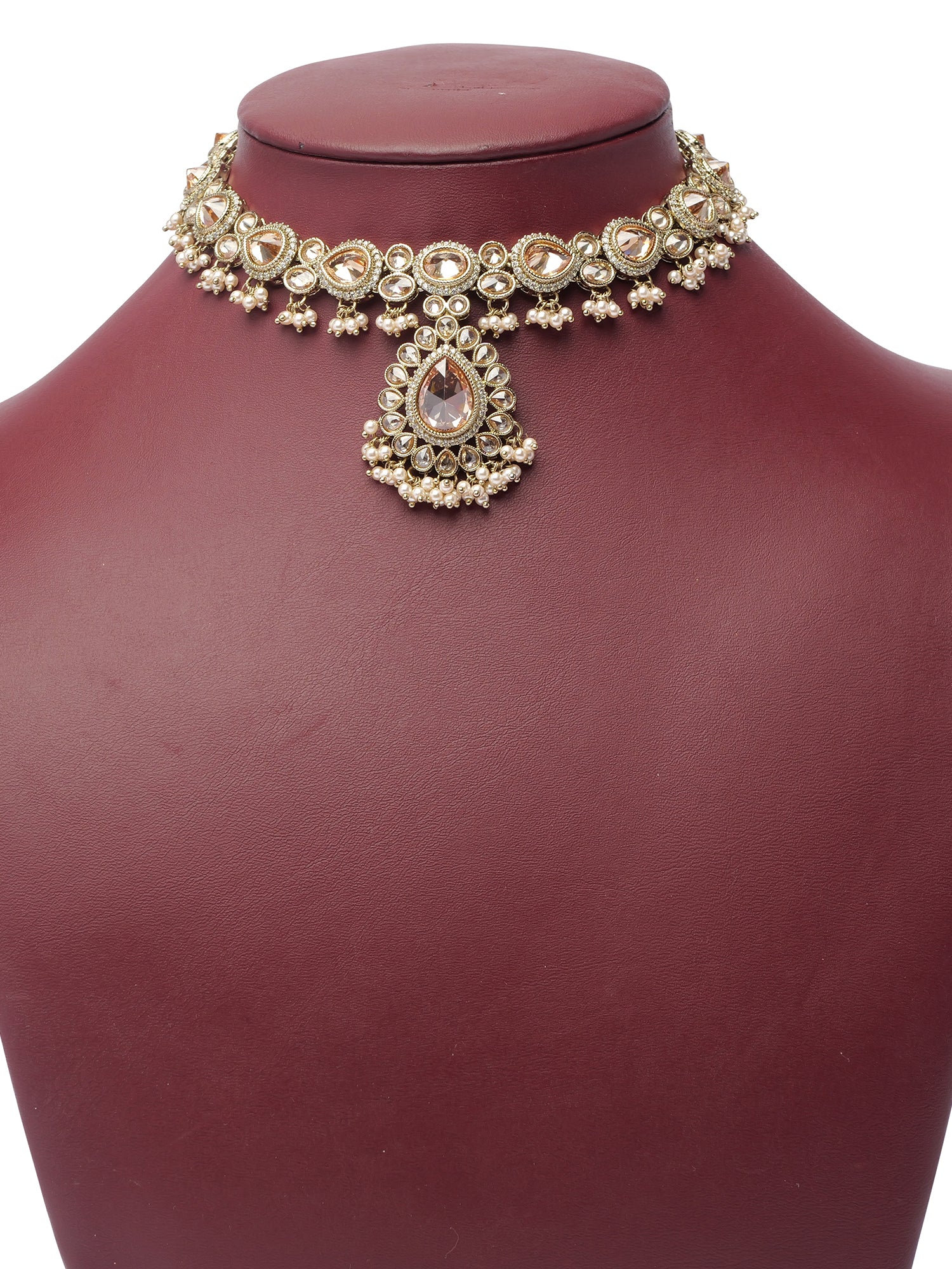 Inaya Necklace Set in Antique Gold