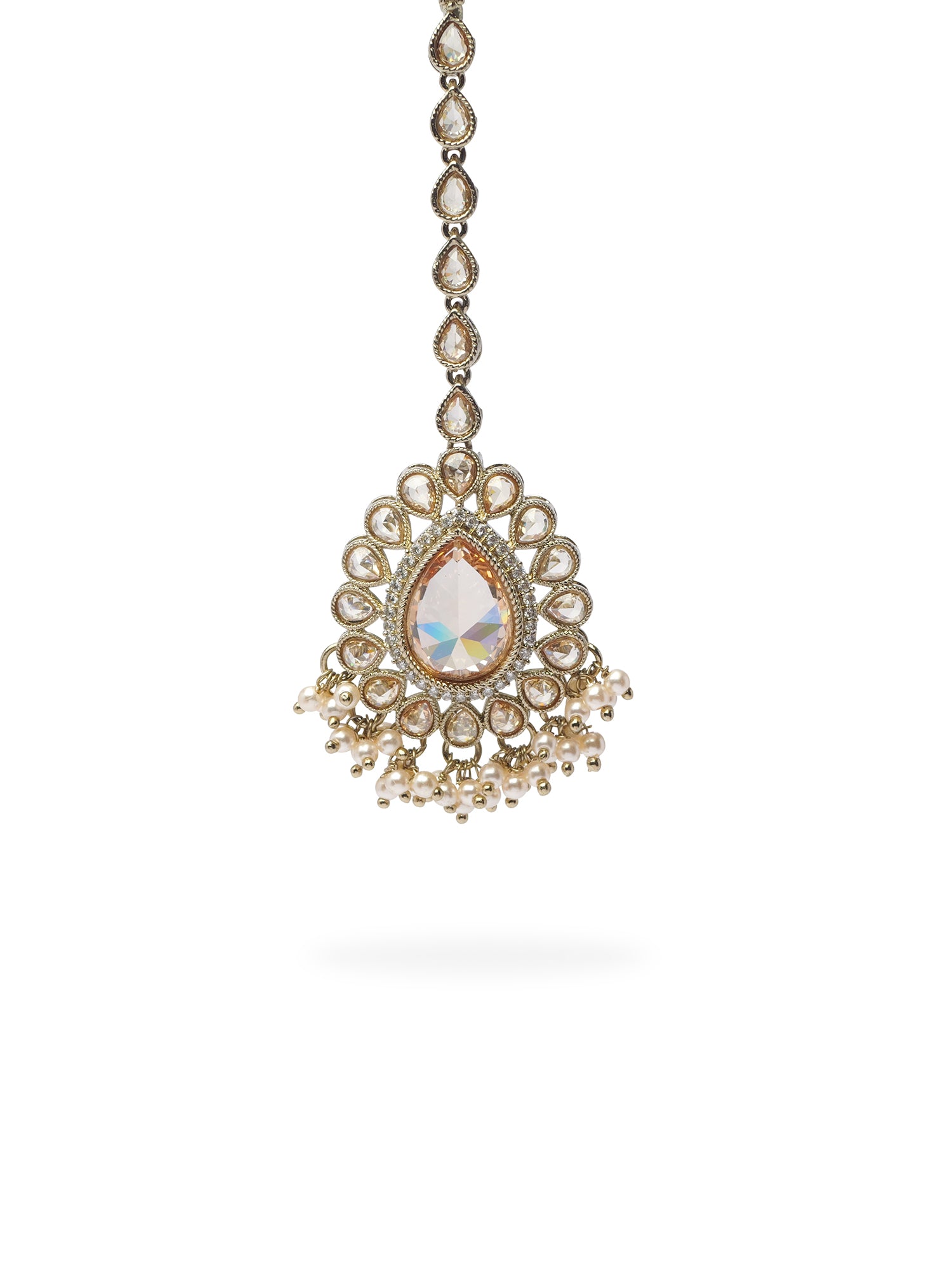 Inaya Necklace Set in Antique Gold