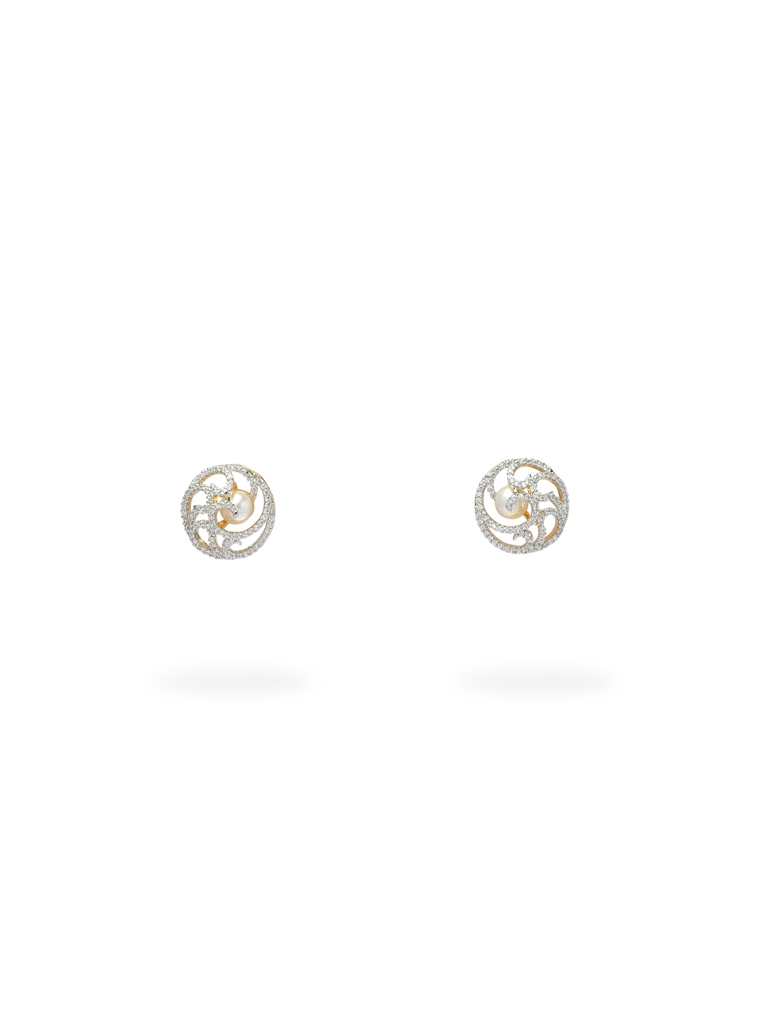Isabelle Cubic Zirconia Pearl Ear Studs