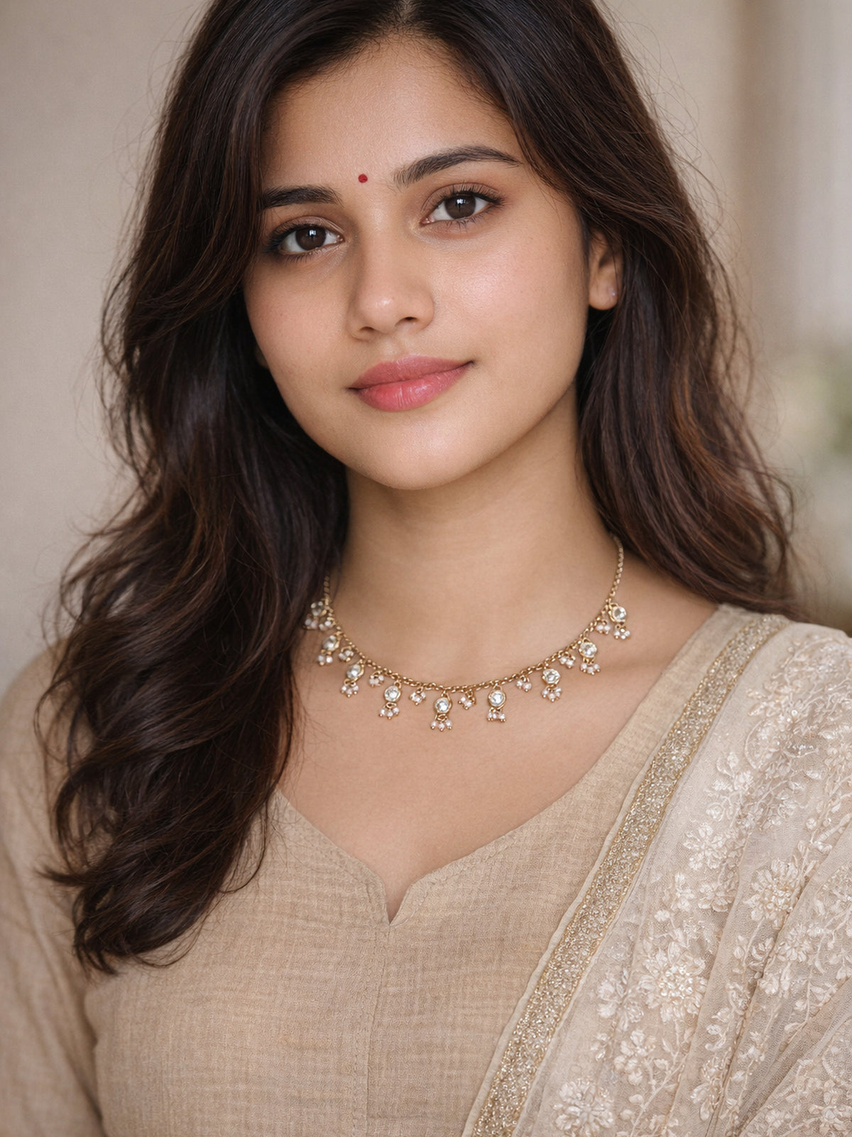 Ishika Necklace in White