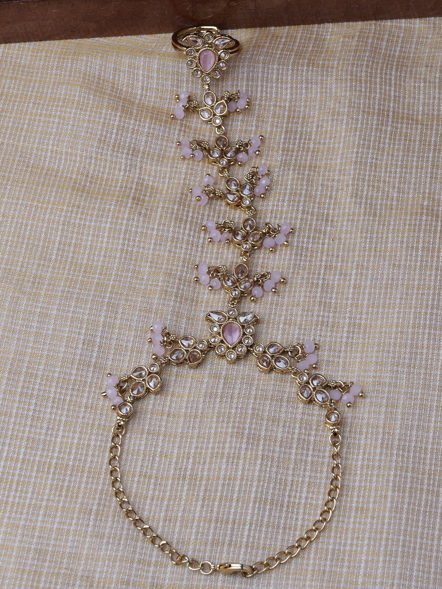Ishita Hand Chain in Pink