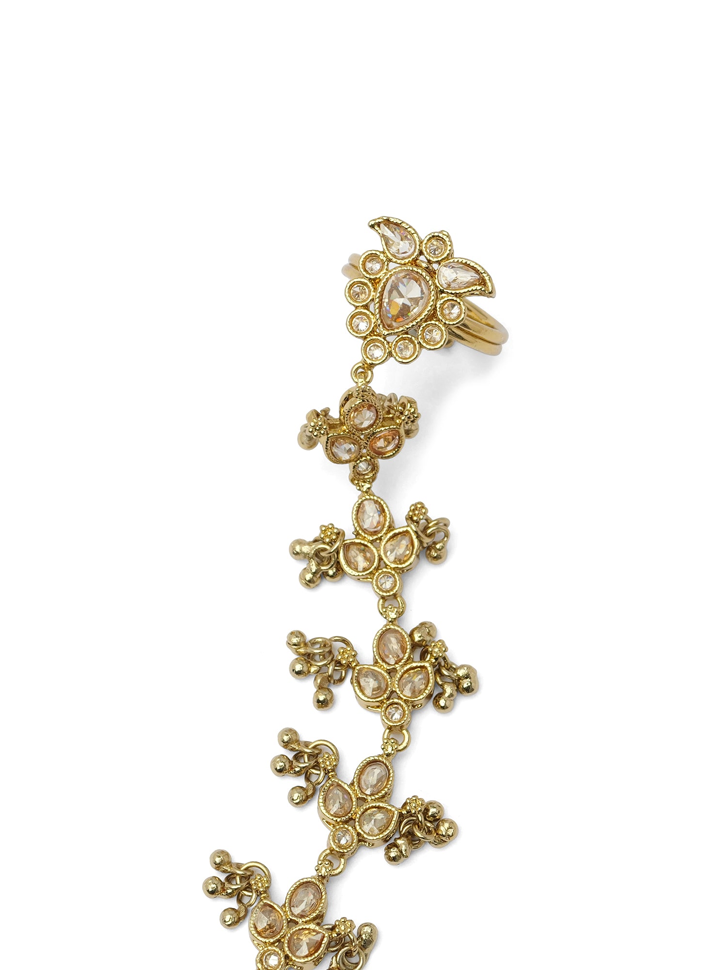 Ishita Hand Chain in Antique Gold