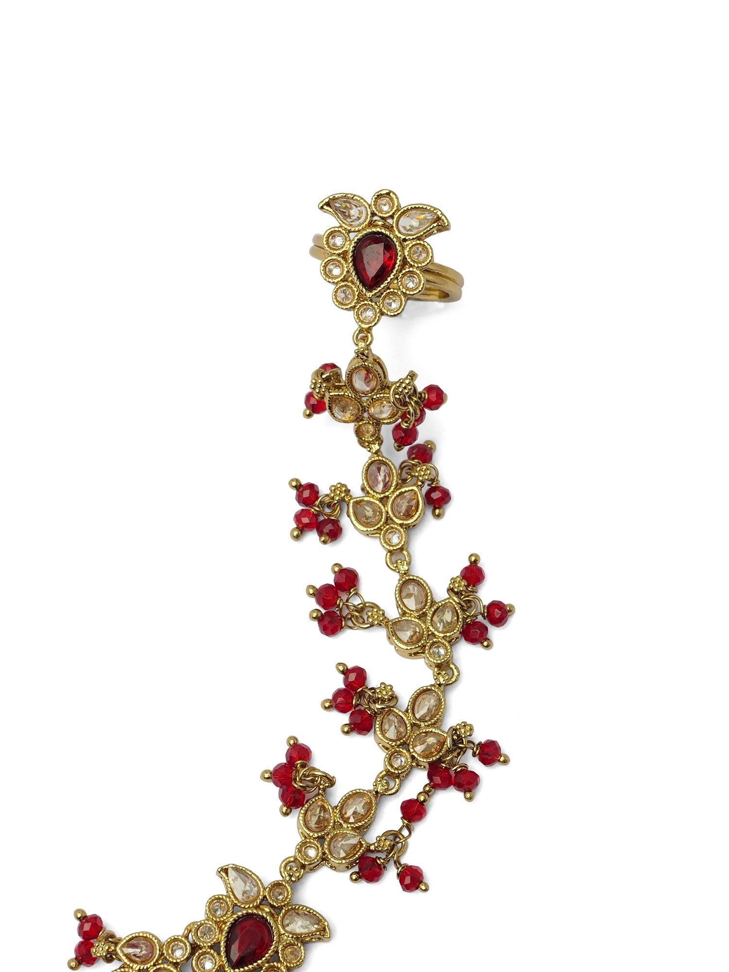 Ishita Hand Chain in Maroon