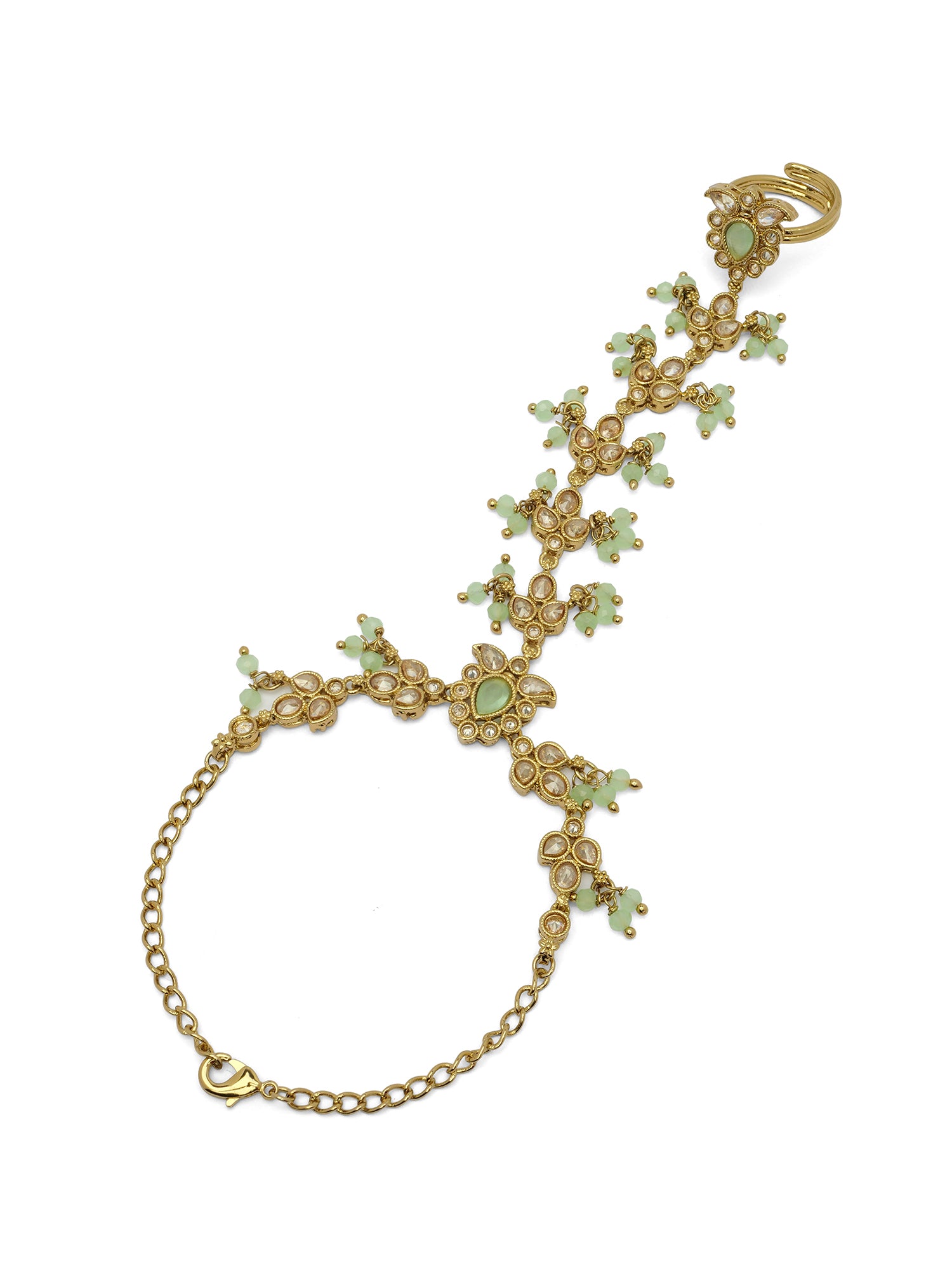 Ishita Hand Chain in Mint
