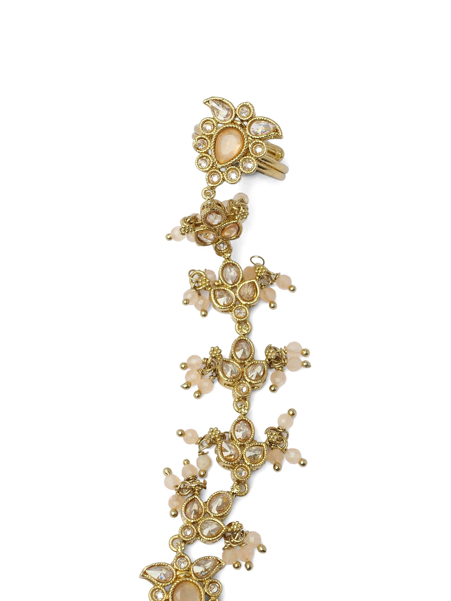 Ishita Hand Chain in Peach
