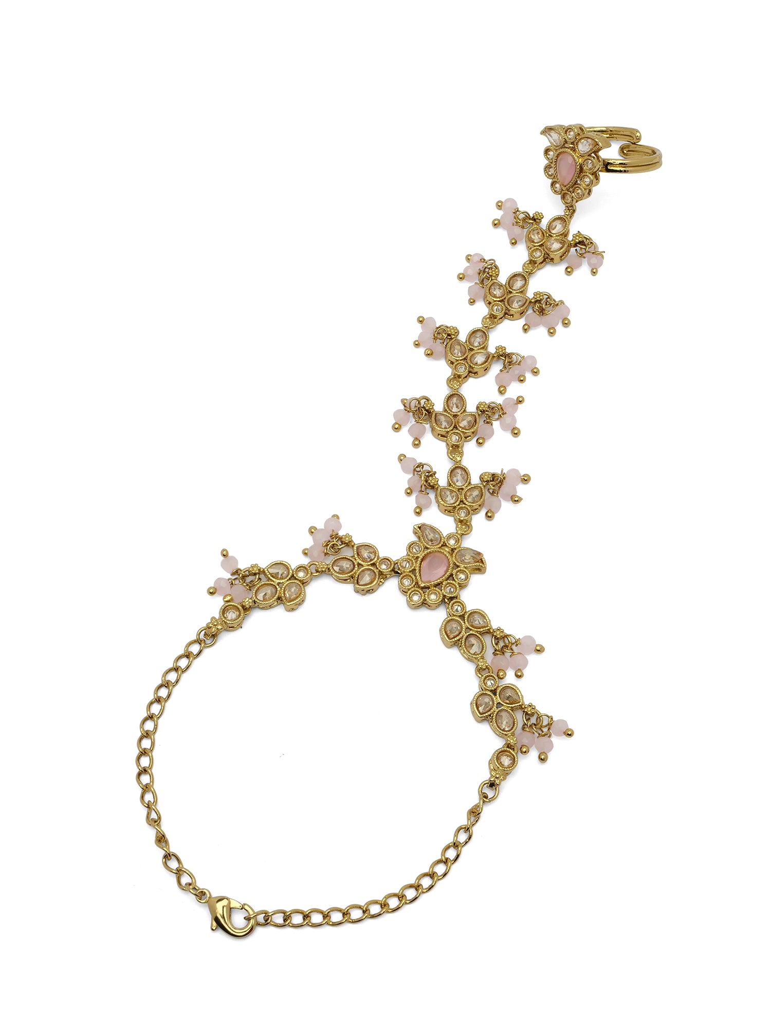 Ishita Hand Chain in Pink