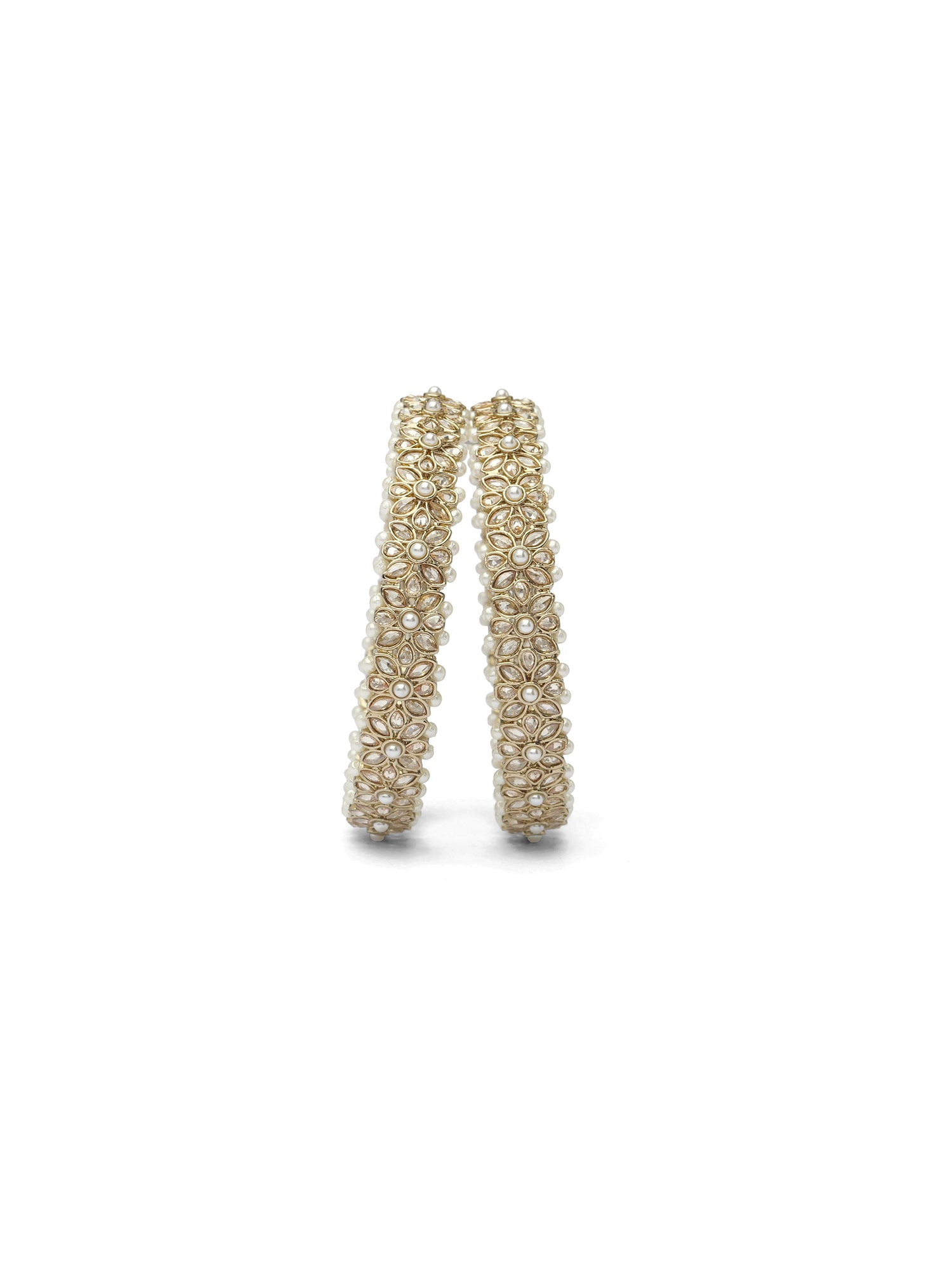 Jahaan Pearl Kadas in Champagne and Antique Gold